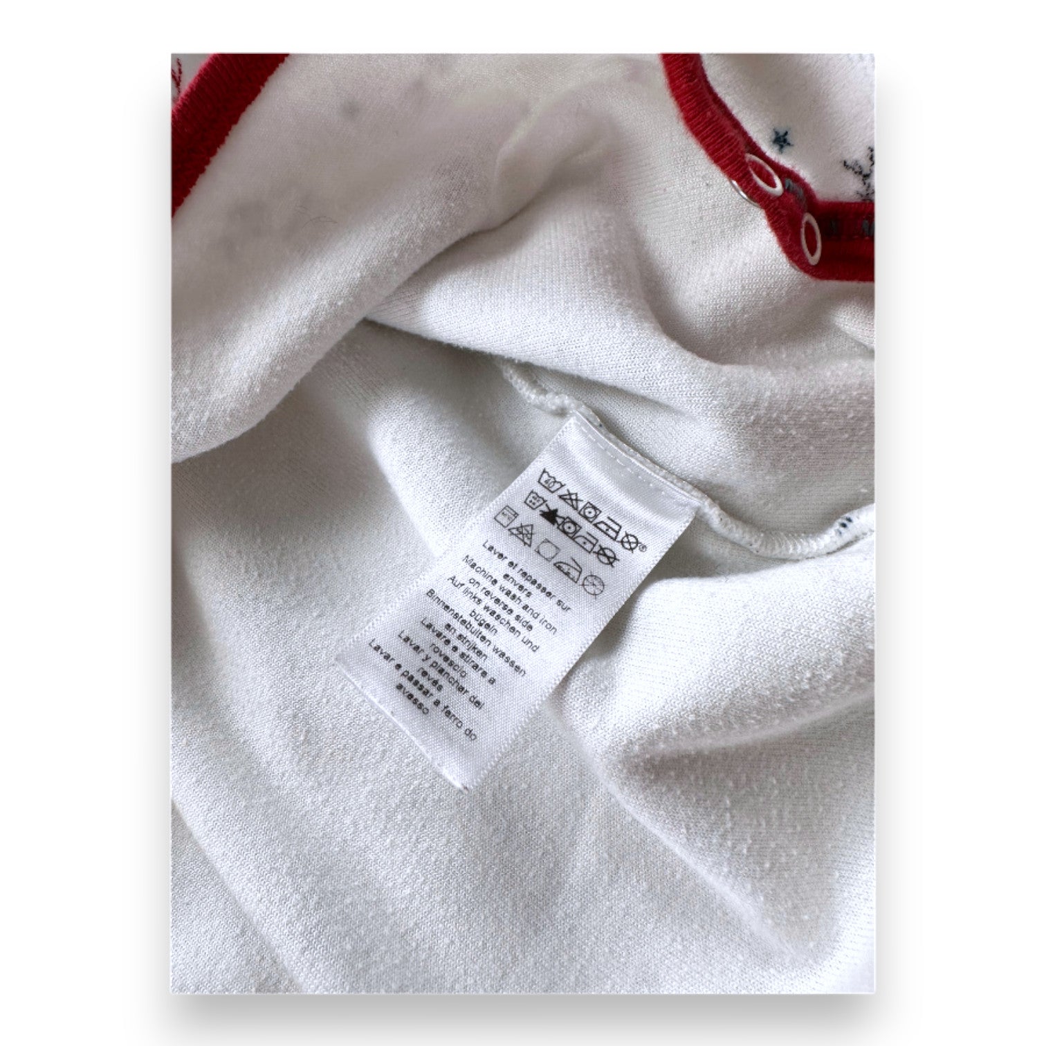 PETIT BATEAU - Weißer Pyjama mit Hirsch-Print - 12 Monate