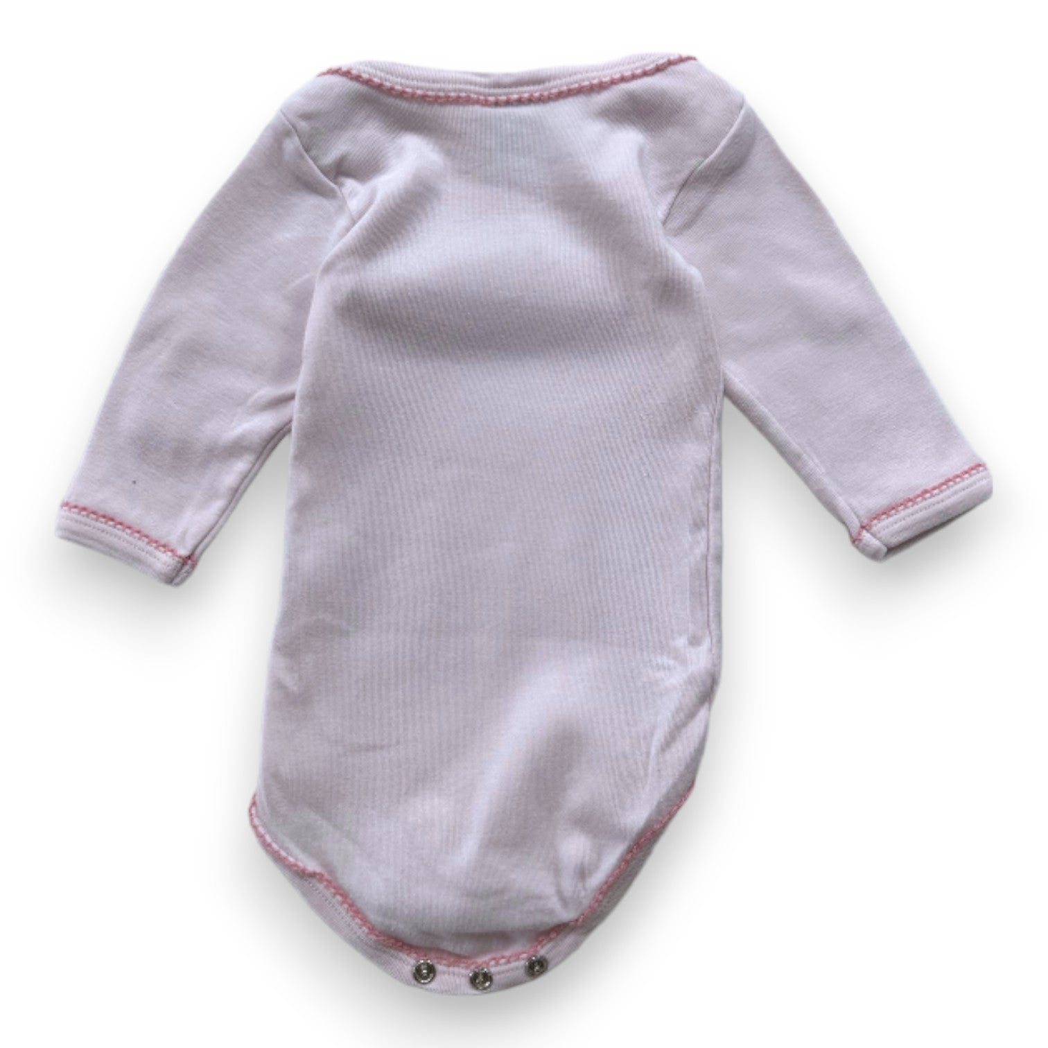 PETIT BATEAU - Rosa Langarm-Body - 6 Monate