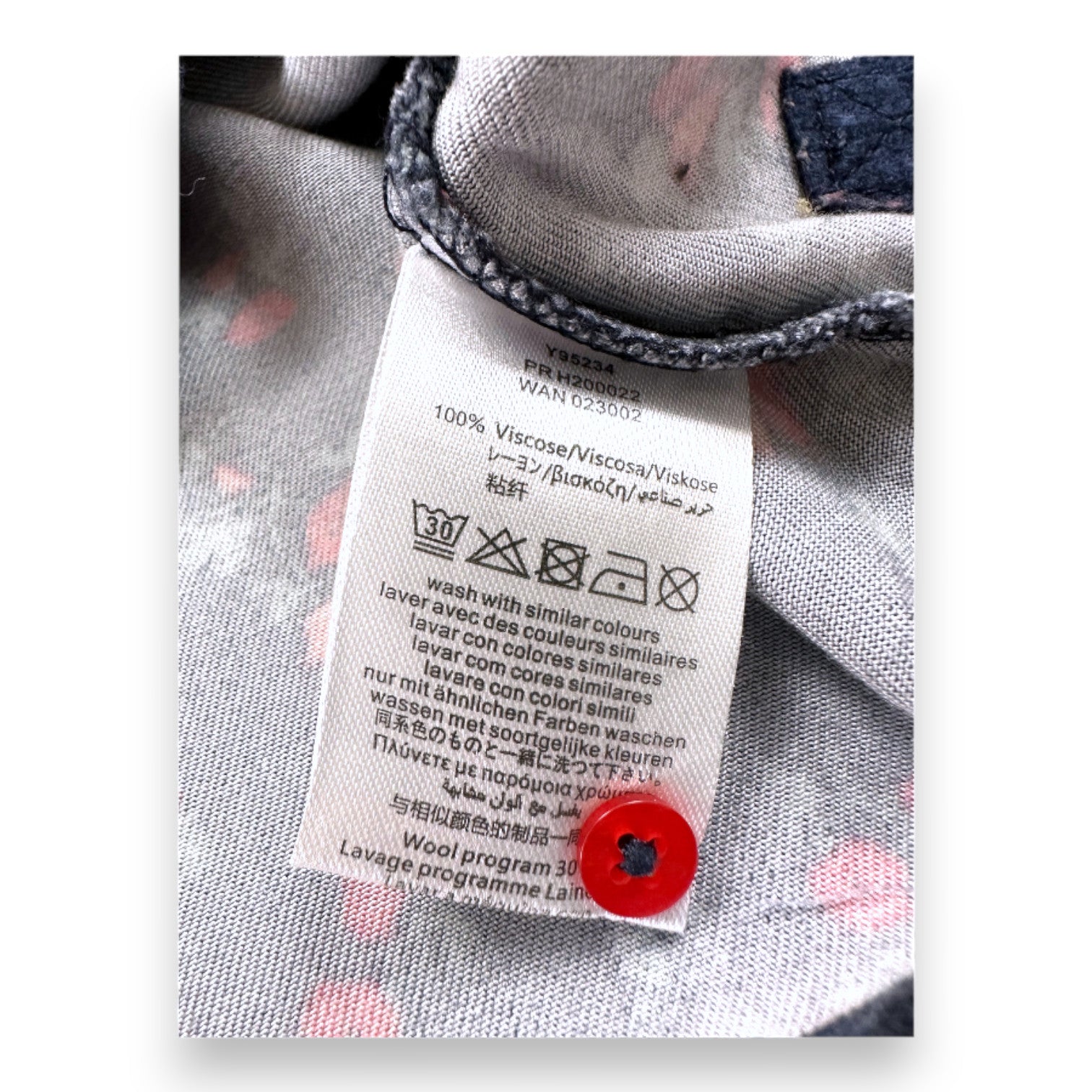 CARREMENT BEAU - Marineblaue Bluse mit Blumenmuster - 9 Monate