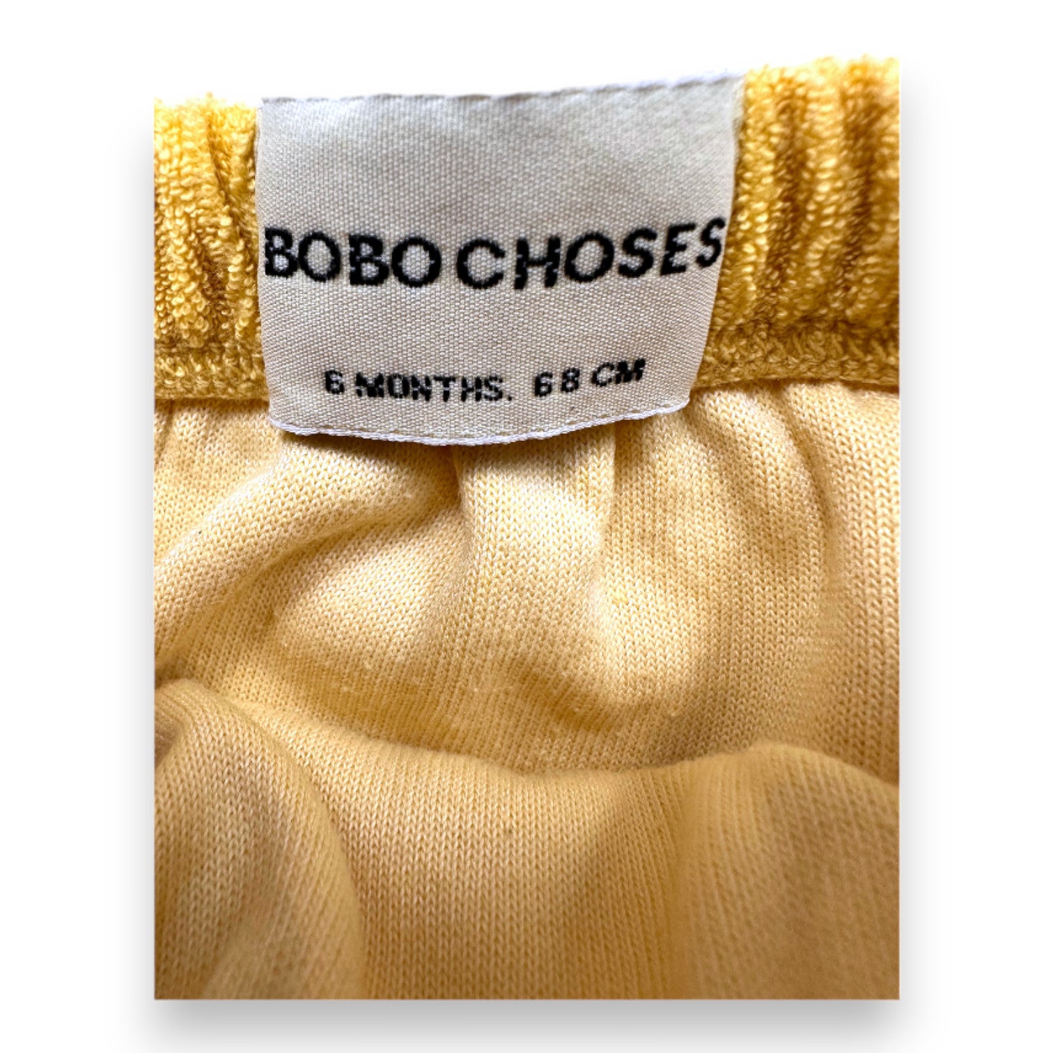 BOBO CHOSES - Gelbe Frottee-Pumphose - 6 Monate