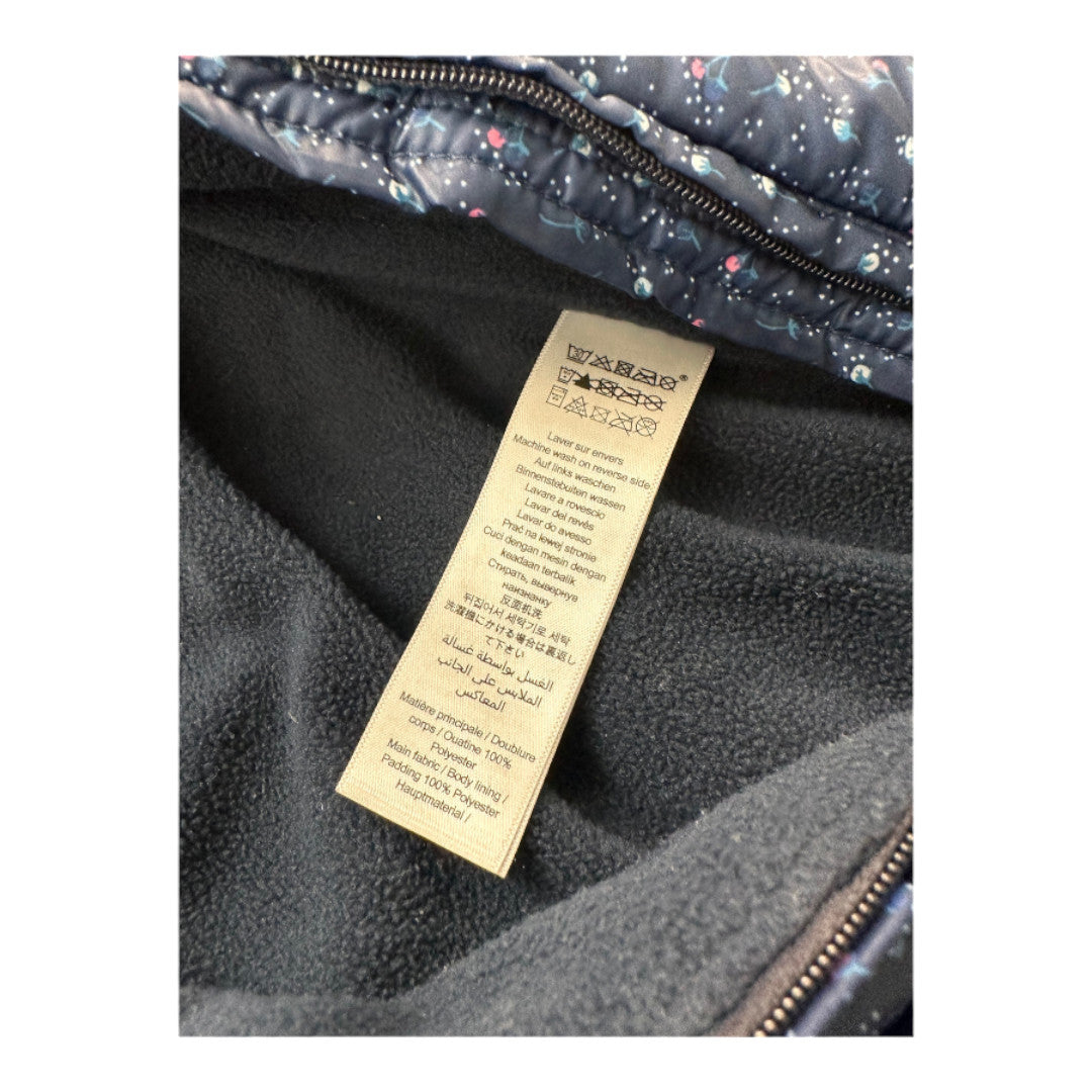 PETIT BATEAU - Navy blue floral pilot suit - 3 months