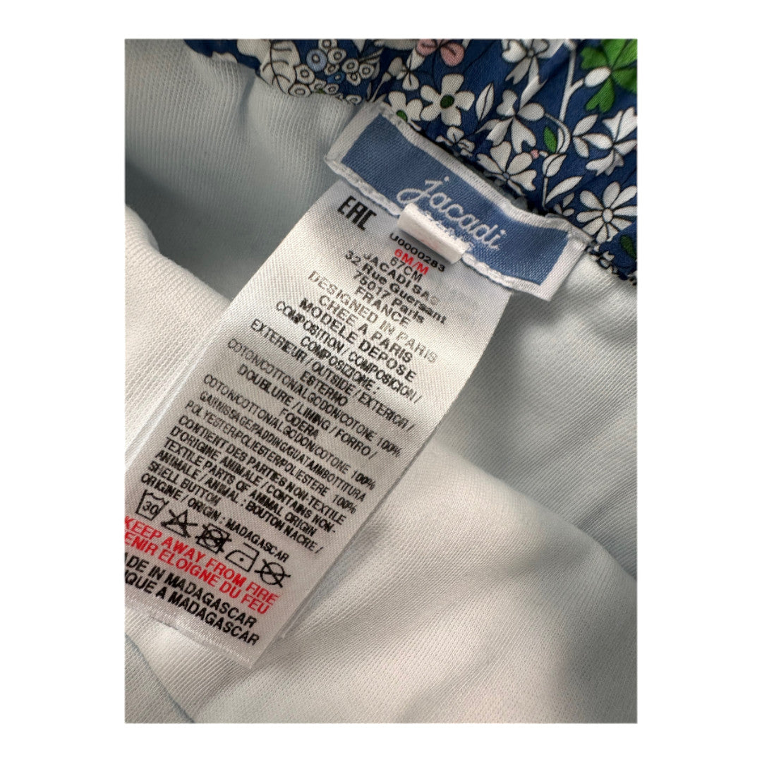 JACADI - Navy blue floral jumpsuit - 6 months