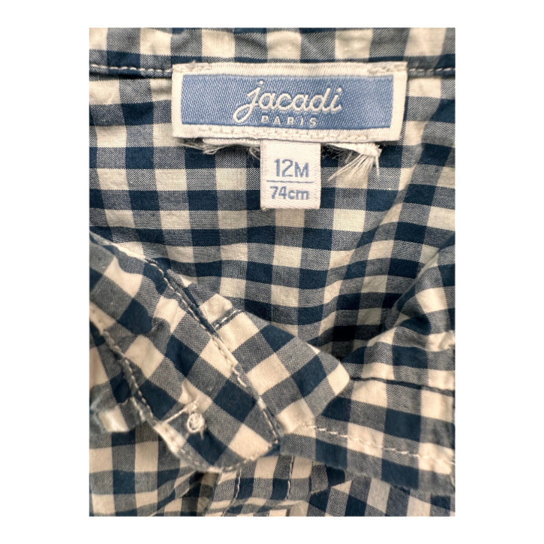 JACADI - Blue gingham shirt - 12 months