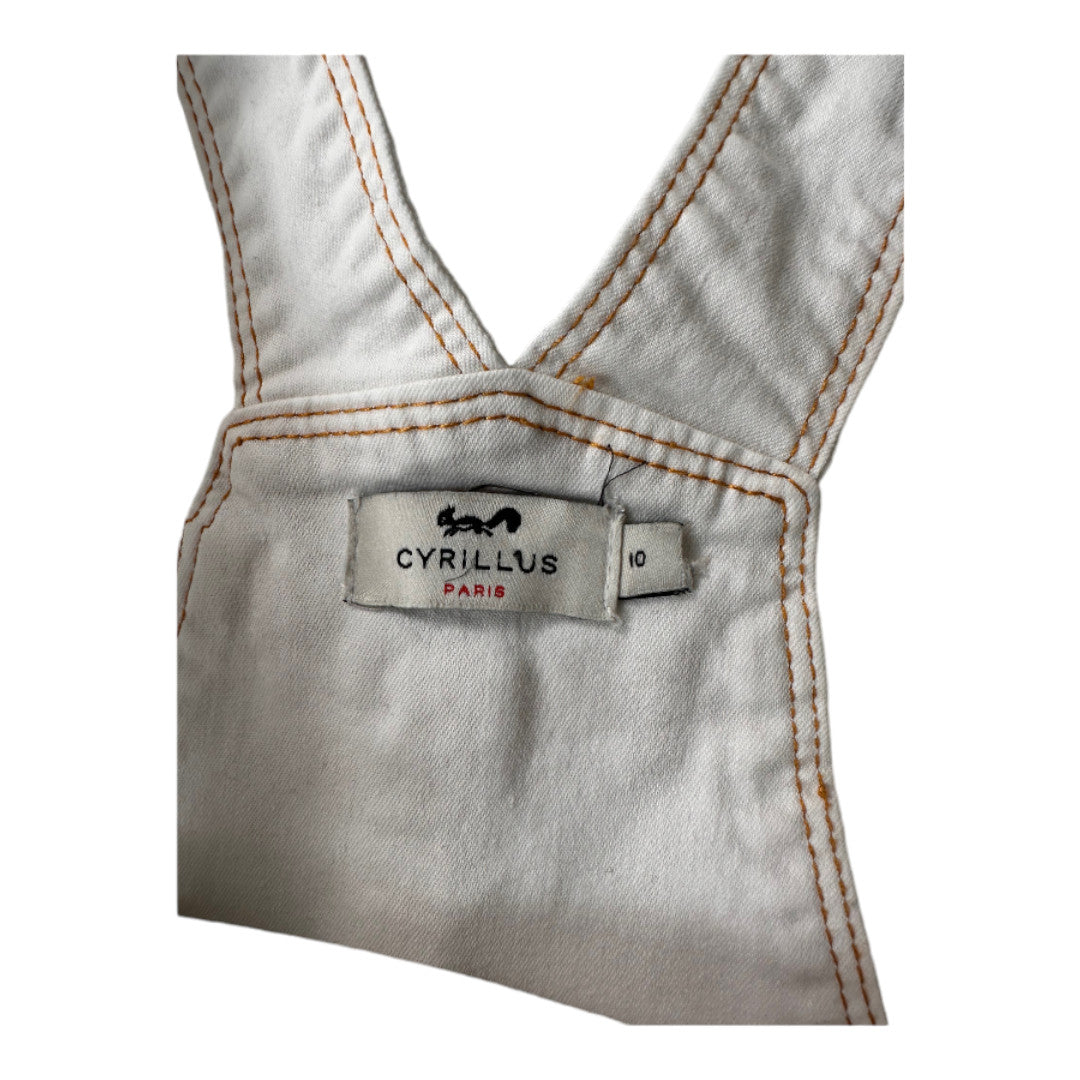 CYRILLUS - White denim playsuit - 10 years