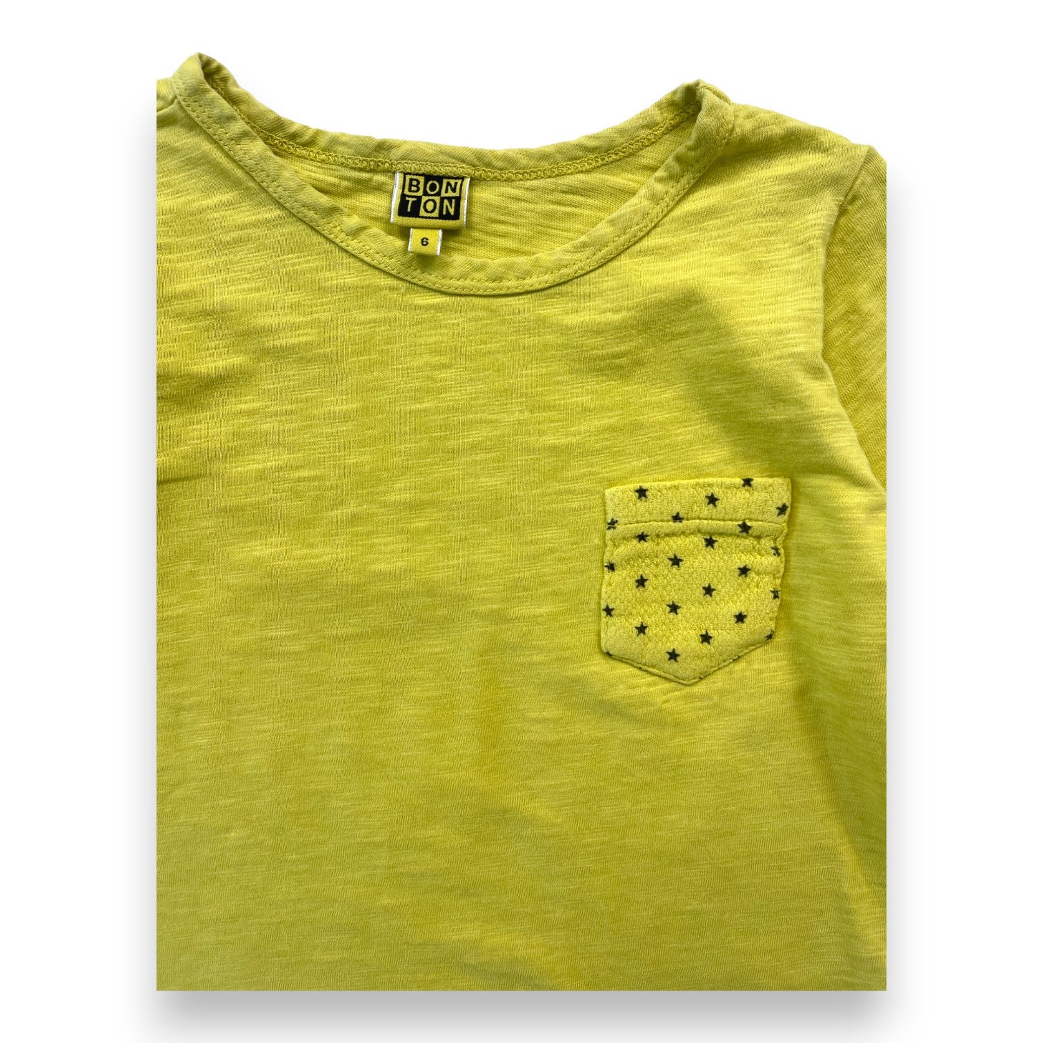 BONTON - Gelbes Langarm-T-Shirt - 6 Jahre
