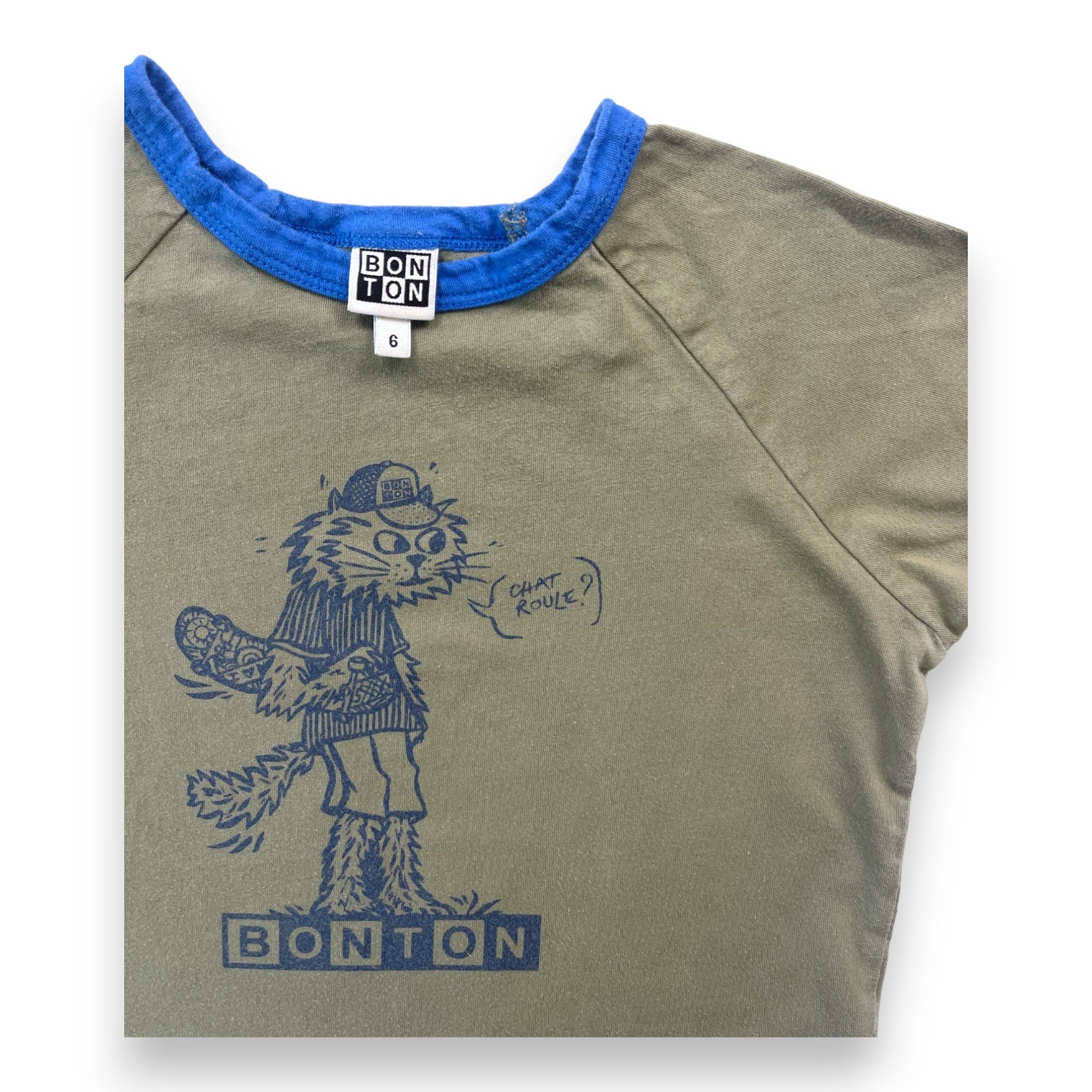 BONTON - Kurzarm-T-Shirt "Chat Roule" - 6 Jahre
