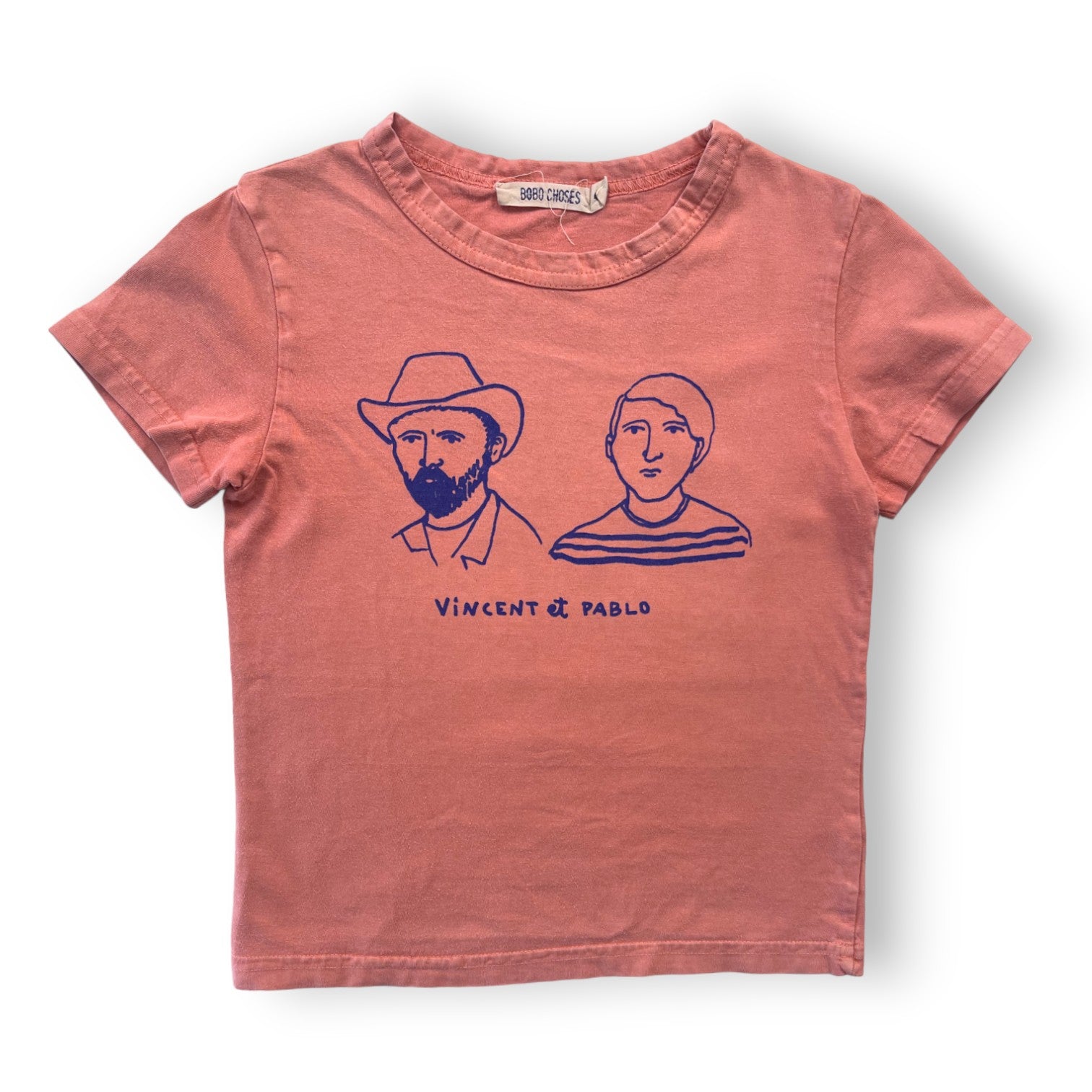 BOBO CHOSES - Rosa T-Shirt „Vincent und Pablo“ - 4/5 Jahre