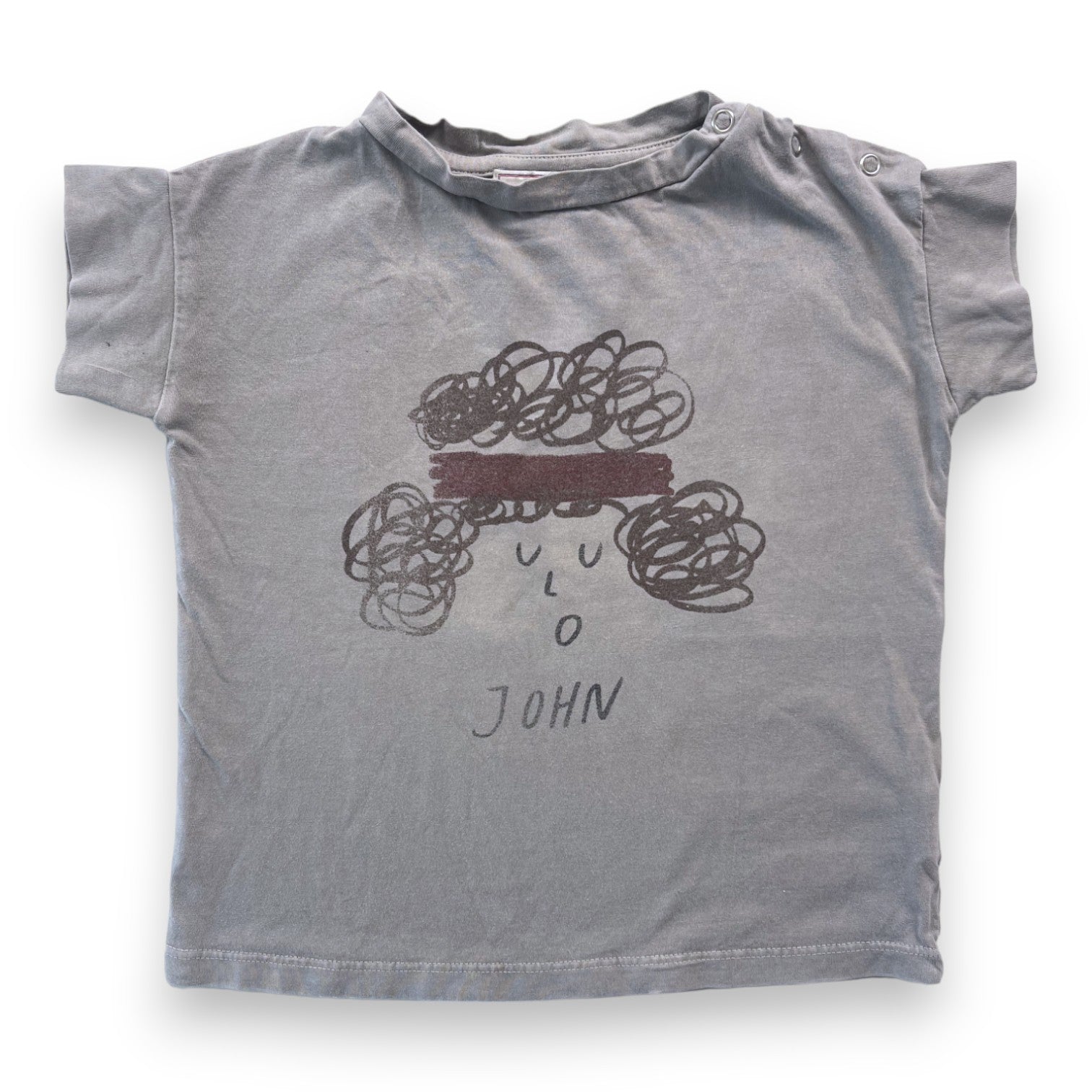 BOBO CHOSES - Grau gemustertes T-Shirt - 18/24 Monate