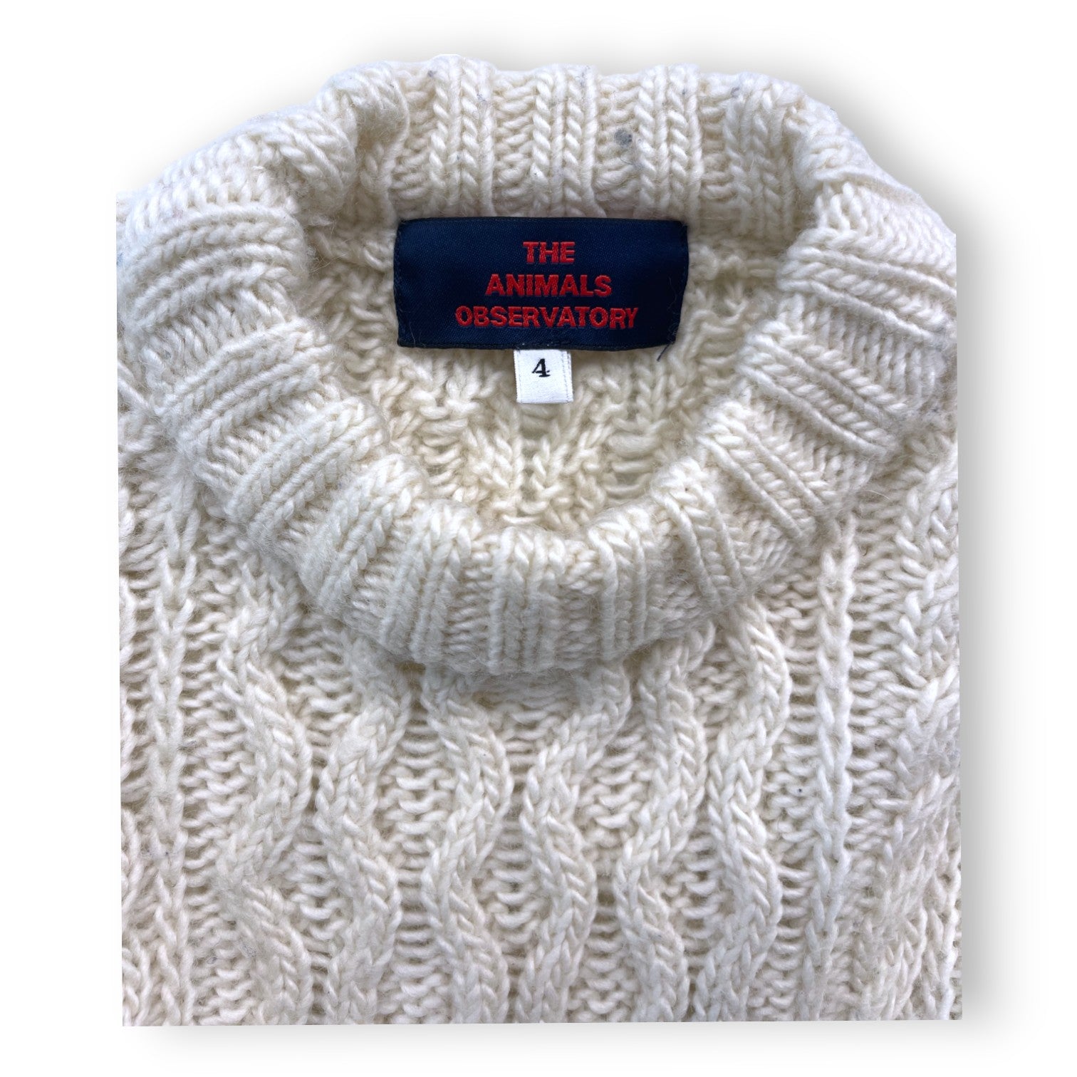THE ANIMALS OBSERVATORY - Cremefarbener Zopfpullover - 4 Jahre
