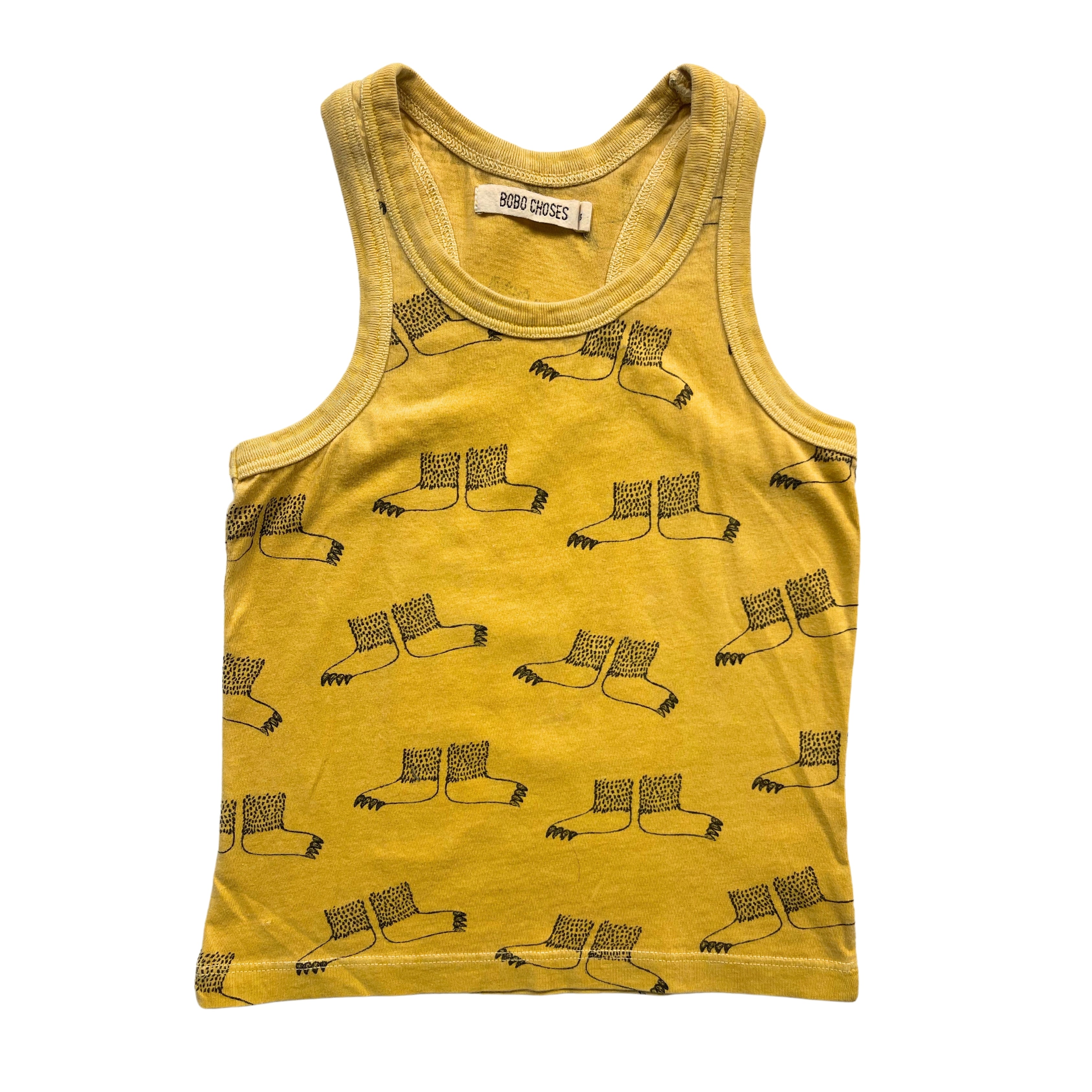 BOBO CHOSES - Gelbes gemustertes Tanktop - 2/3 Jahre