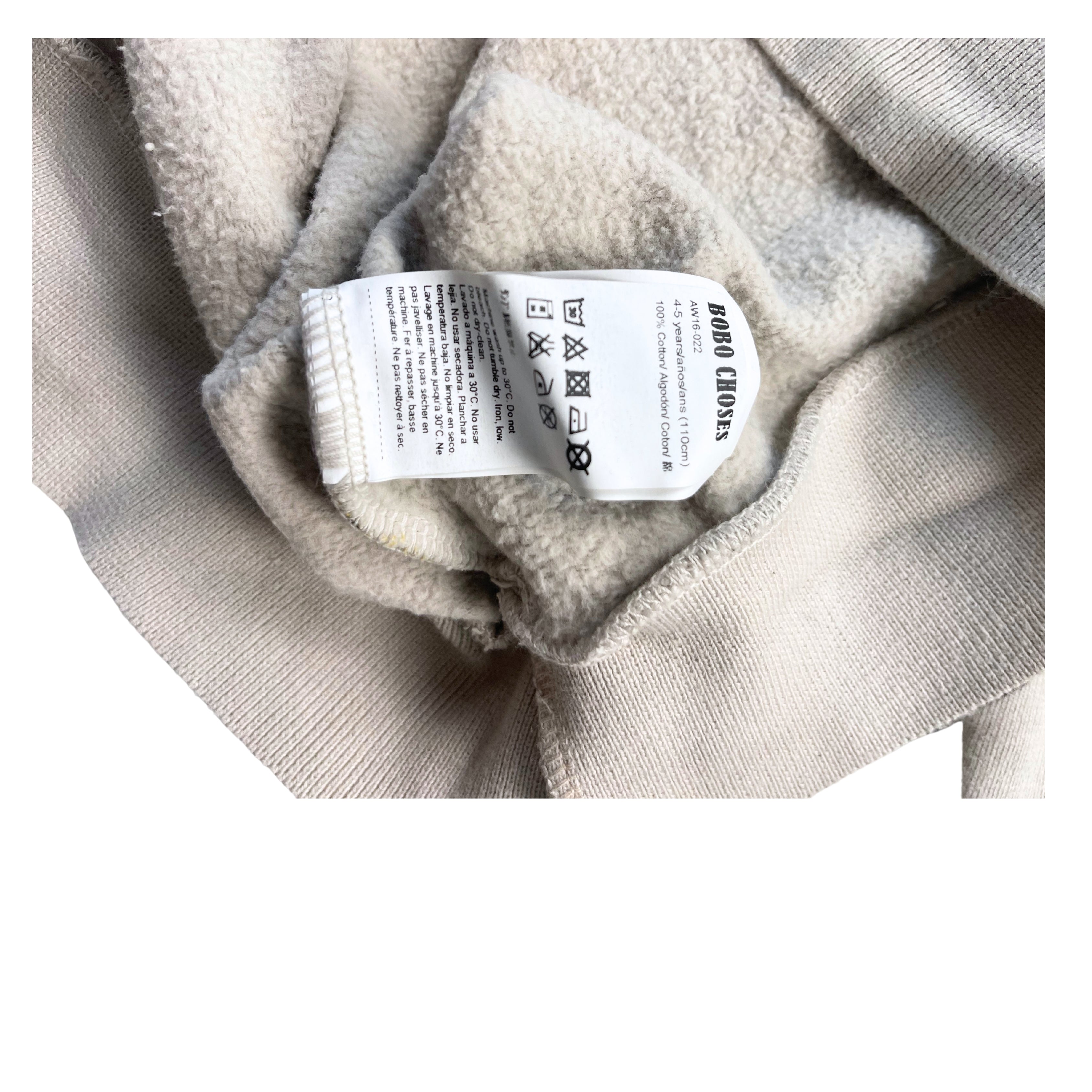 BOBO CHOSES - Cremefarbenes gemustertes Sweatshirt - 4/5 Jahre