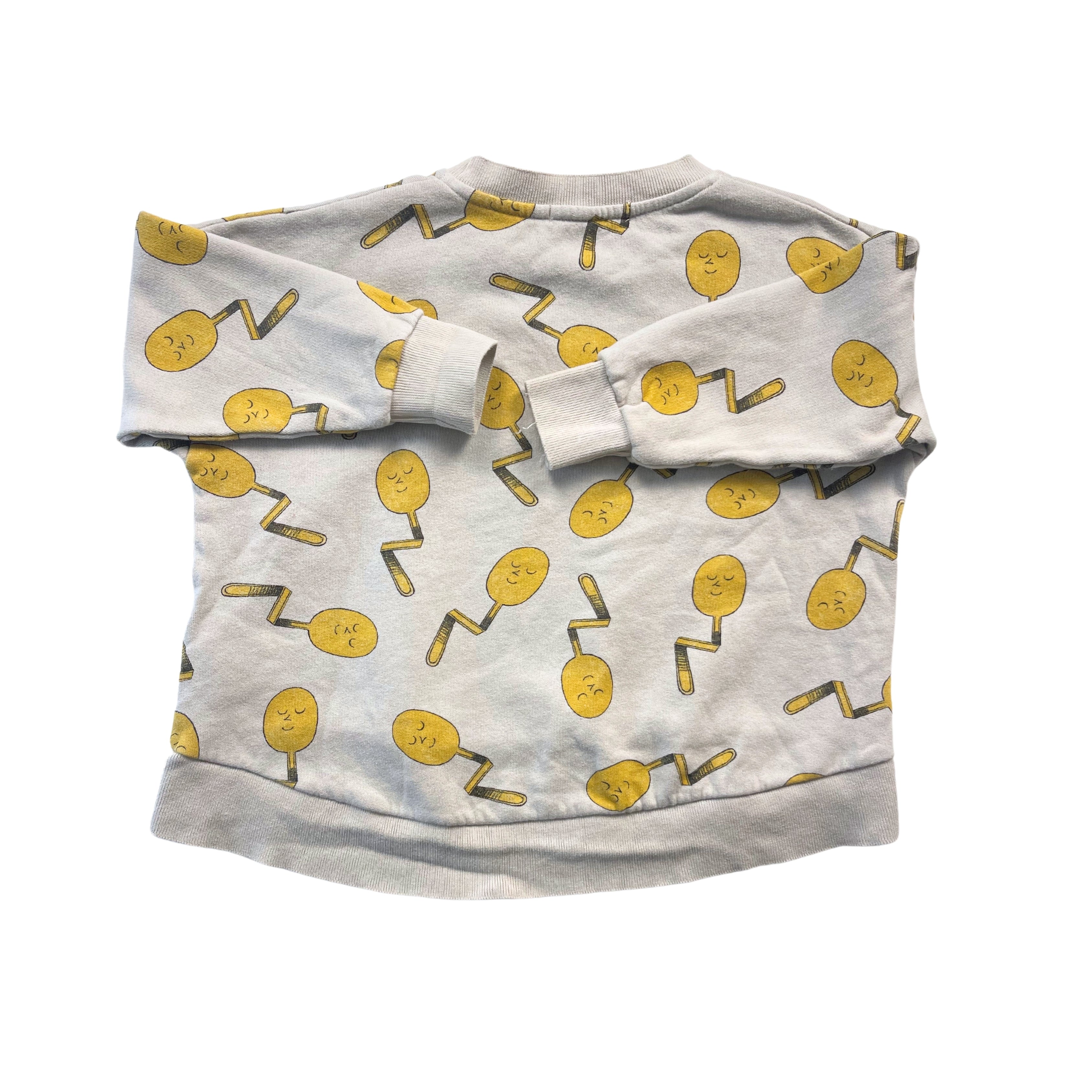 BOBO CHOSES - Cremefarbenes gemustertes Sweatshirt - 4/5 Jahre