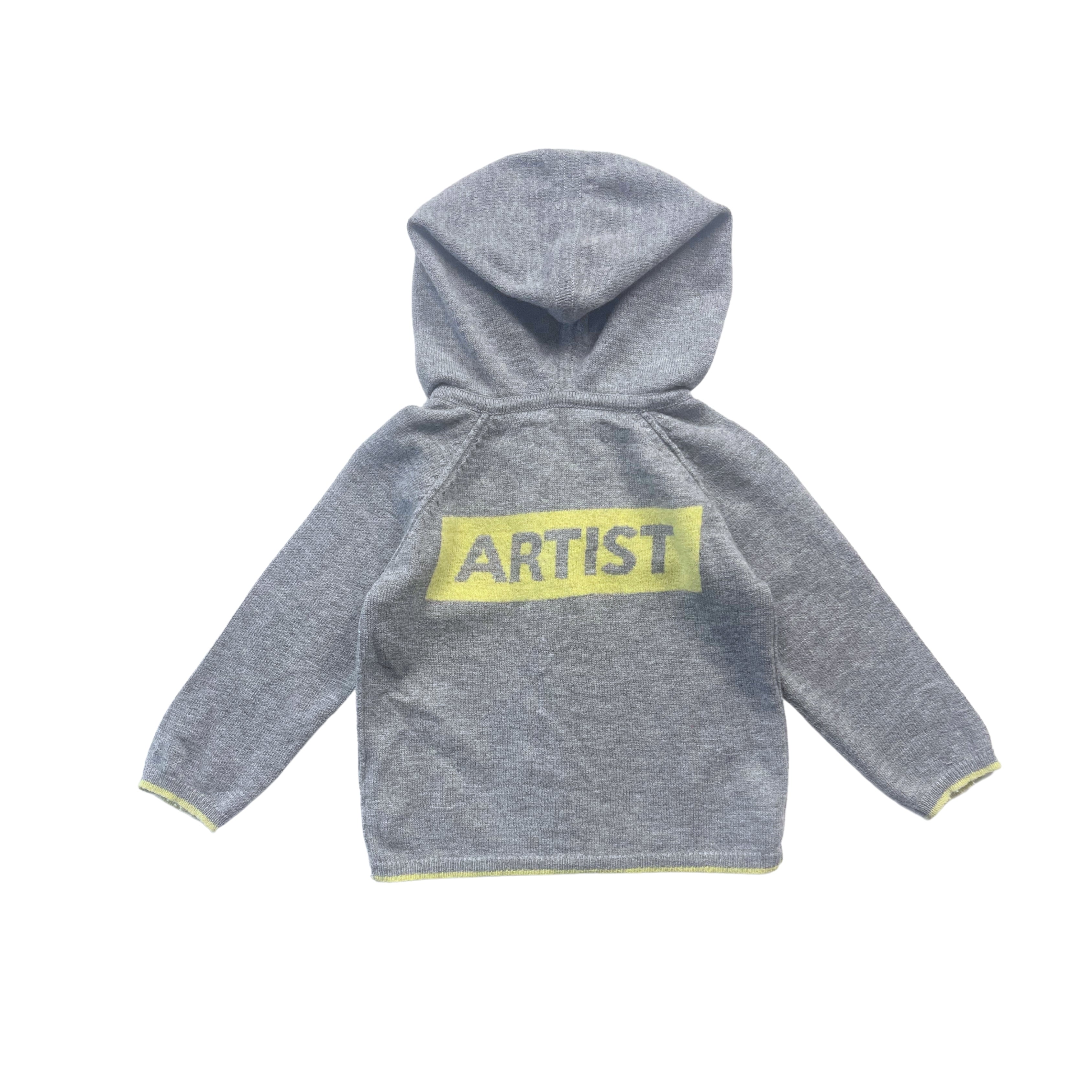 ZADIG &amp; VOLTAIRE Grauer Wollhoodie - 18 Monate