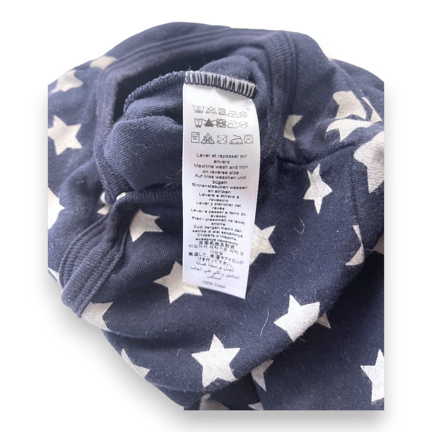 PETIT BATEAU - Marineblauer Pyjama mit Sternen - 18 Monate