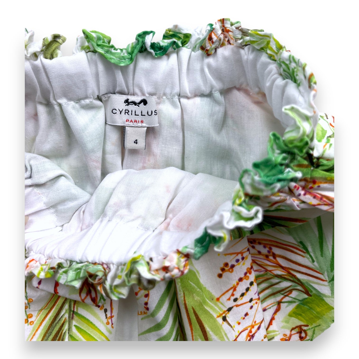 CYRILLUS - Grüner gemusterter Rock - 4 Jahre