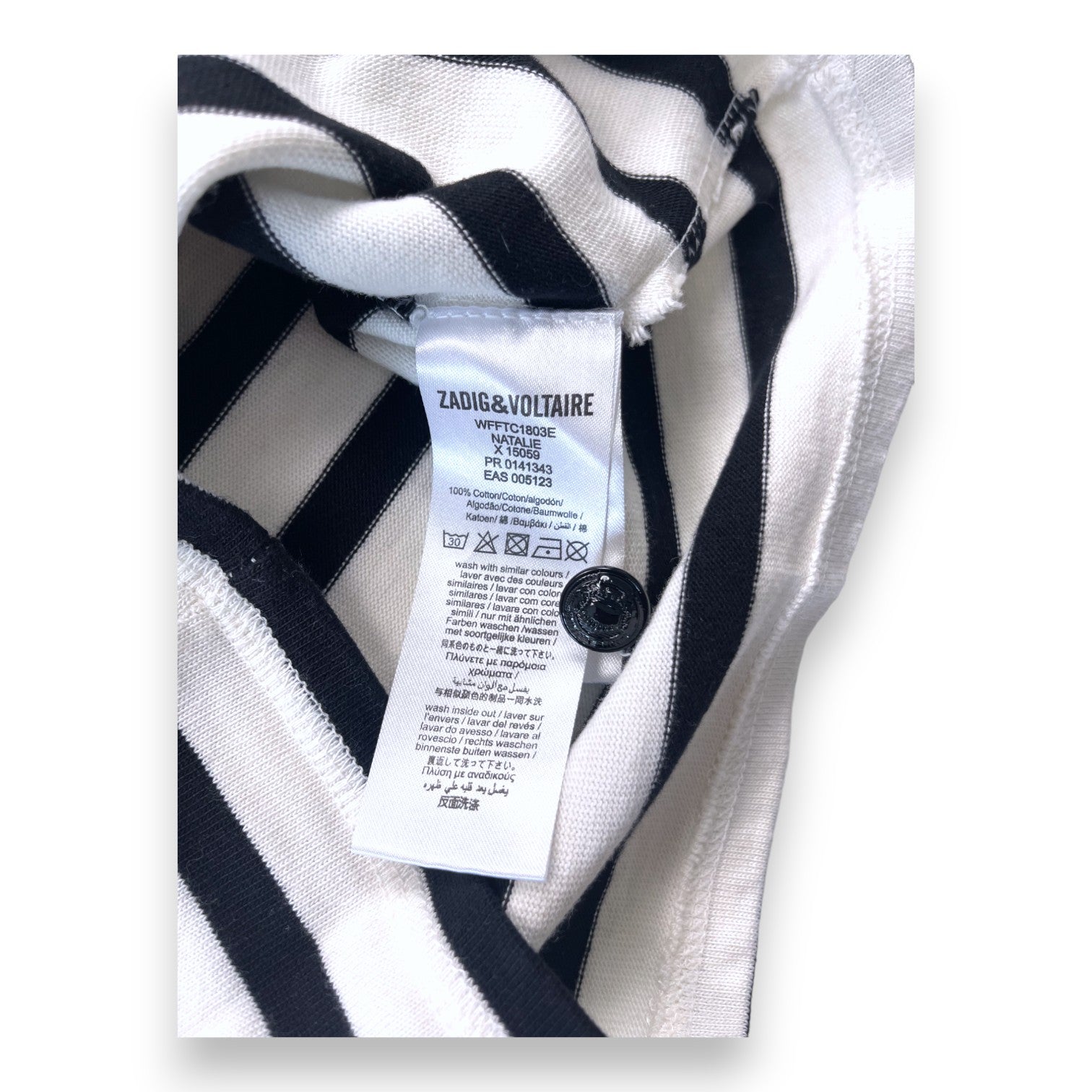 ZADIG &amp; VOLTAIRE - Schwarz-weiß gestreifter Pullover - 6 Jahre