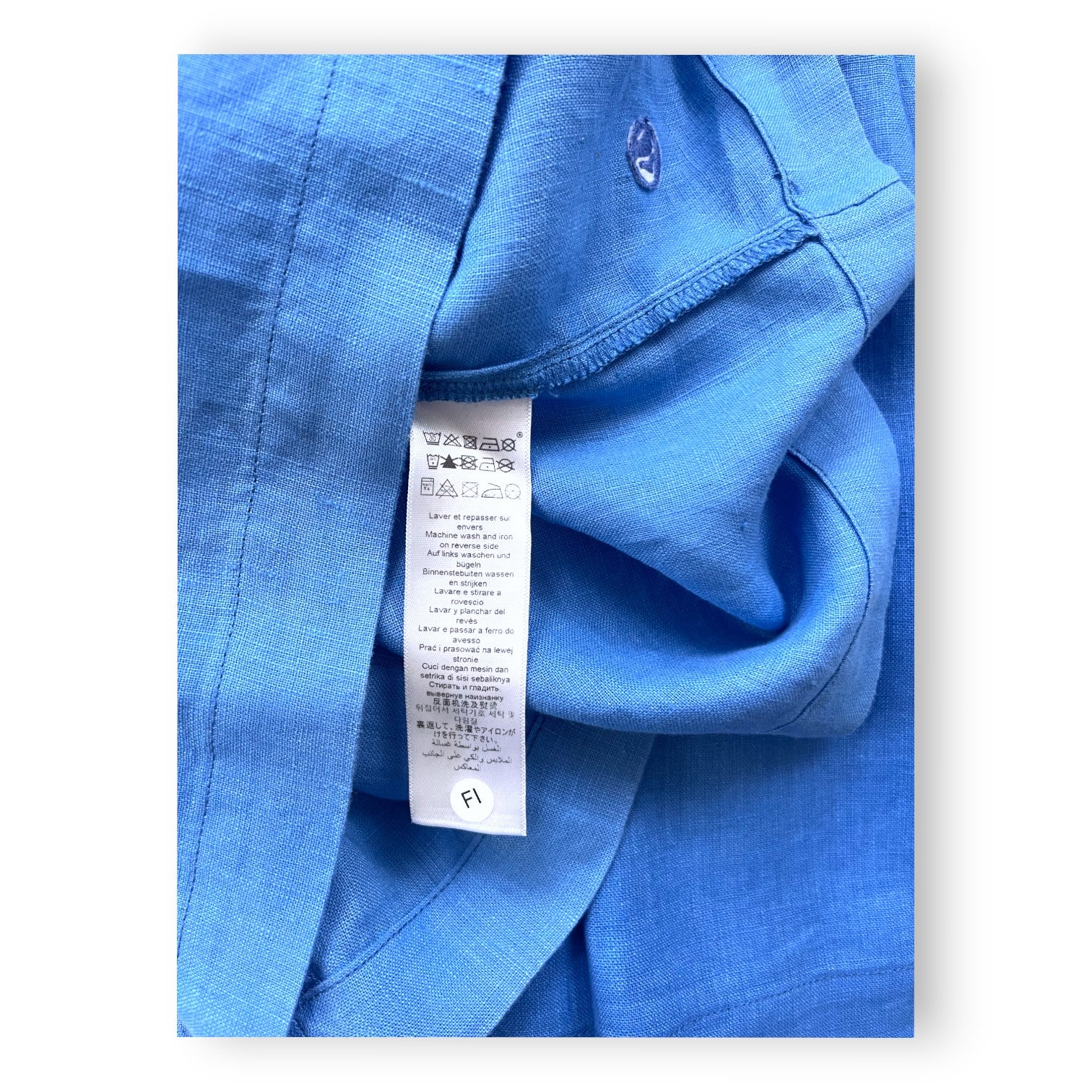 PETIT BATEAU - Blaues Leinenkleid (neu) - 8 Jahre