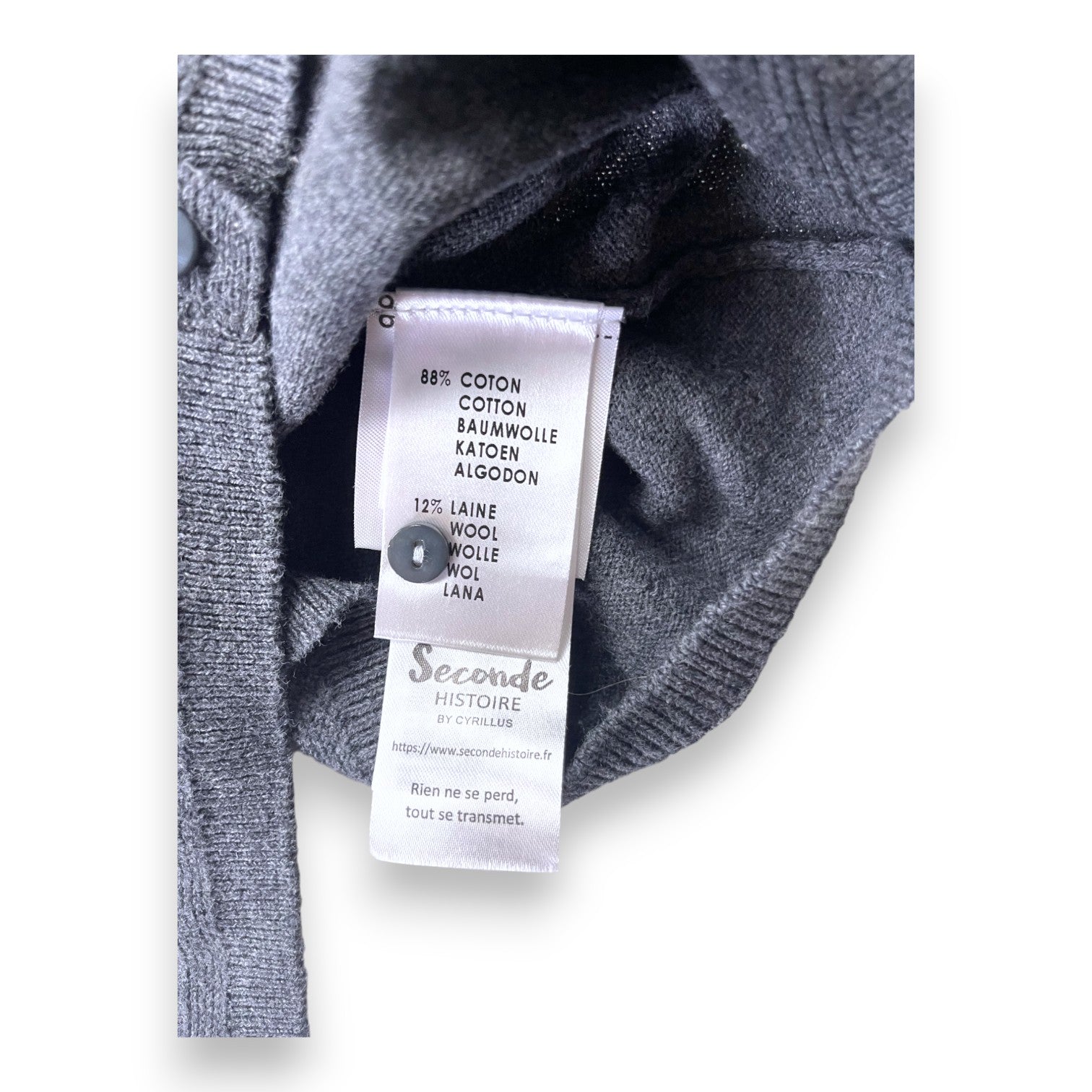 CYRILLUS - Gray cardigan - 6 years