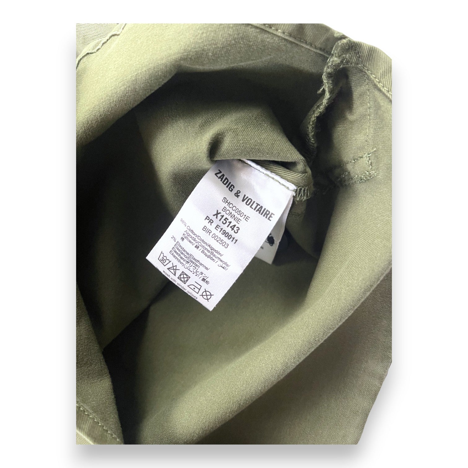 ZADIG &amp; VOLTAIRE - Khaki-Hemd mit Aufnäher auf der Rückseite - 6 Jahre