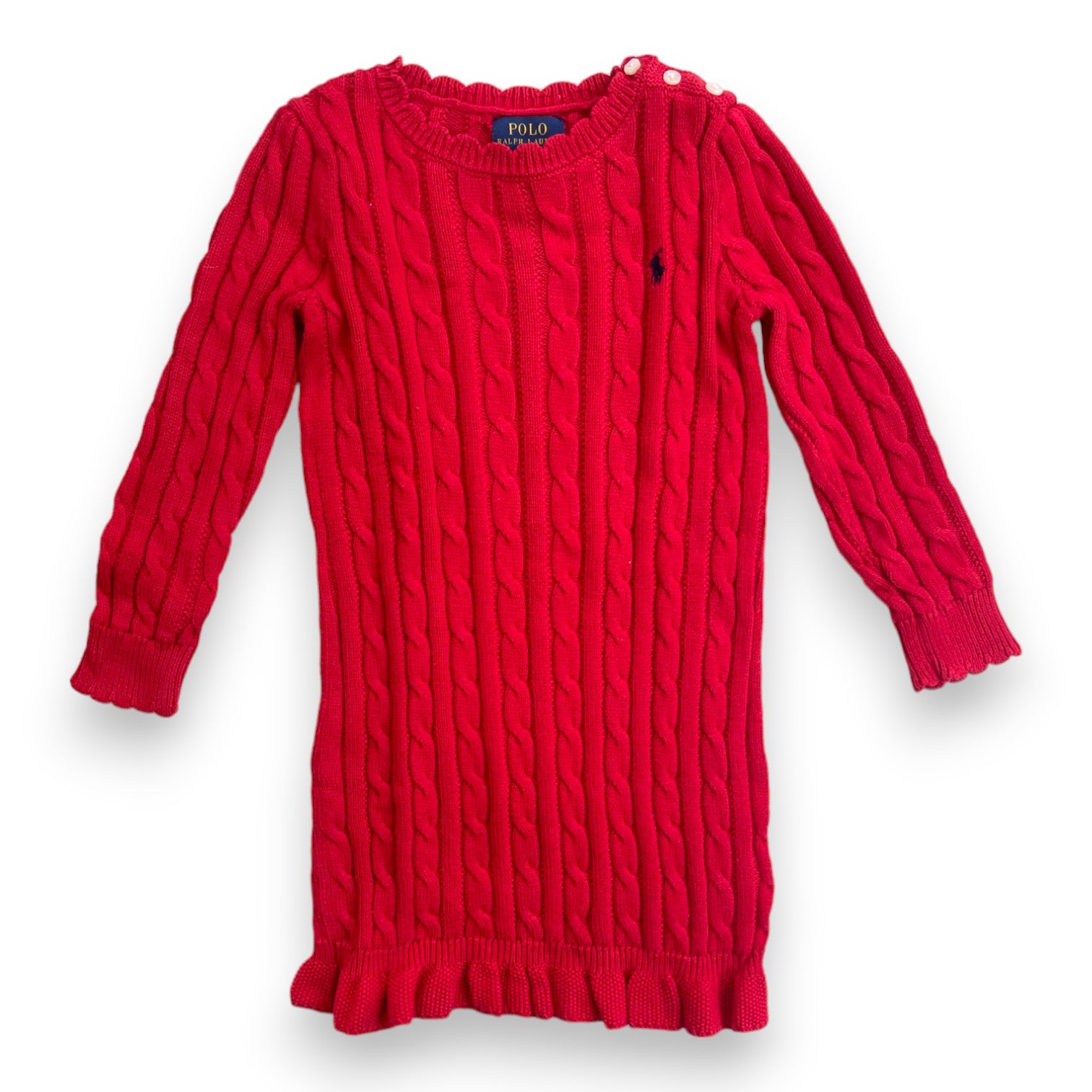 RALPH LAUREN - Red twisted dress - 5 years