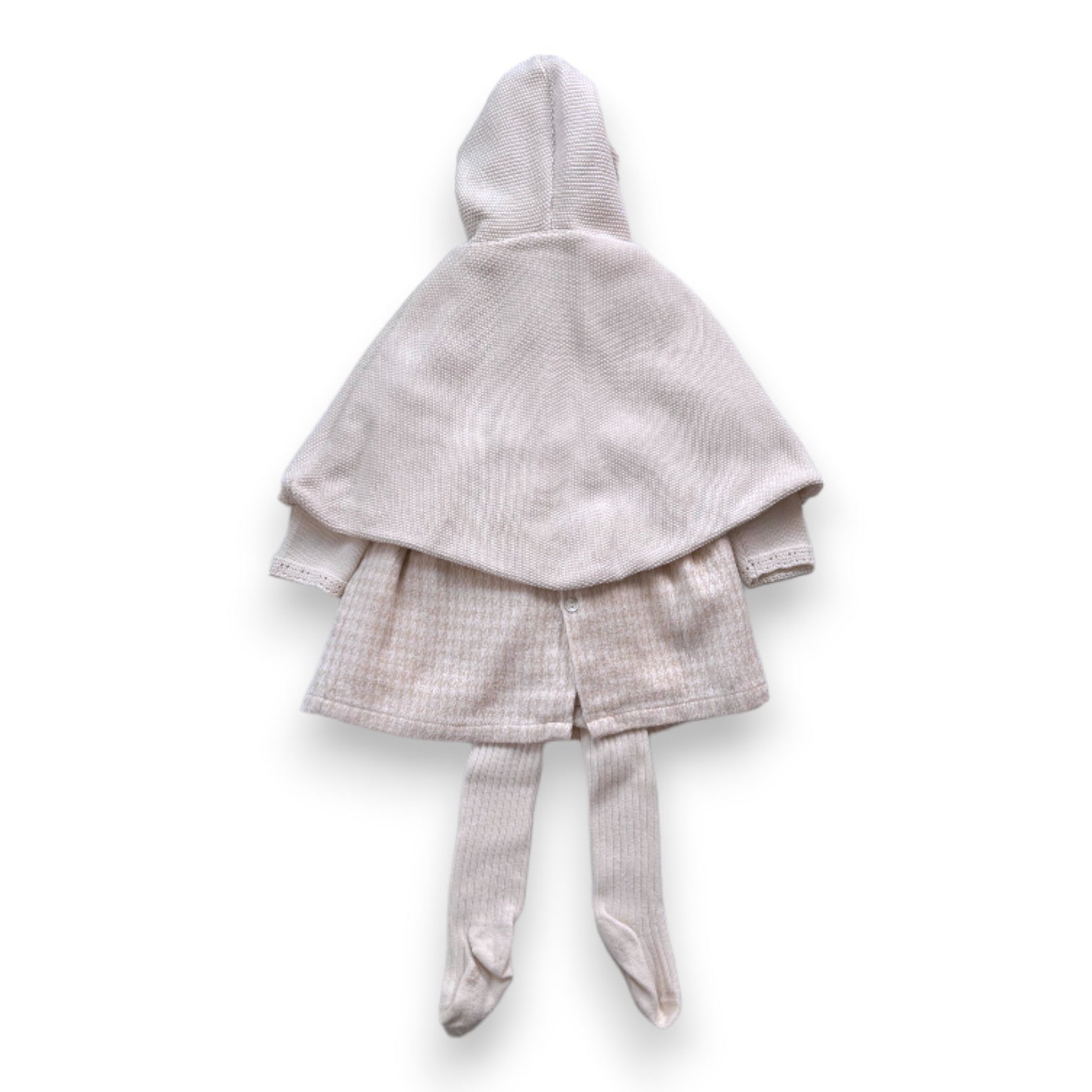 NATUREPURA - Capekleid und Strumpfhose Set in Beige und Rosa - 6 Monate