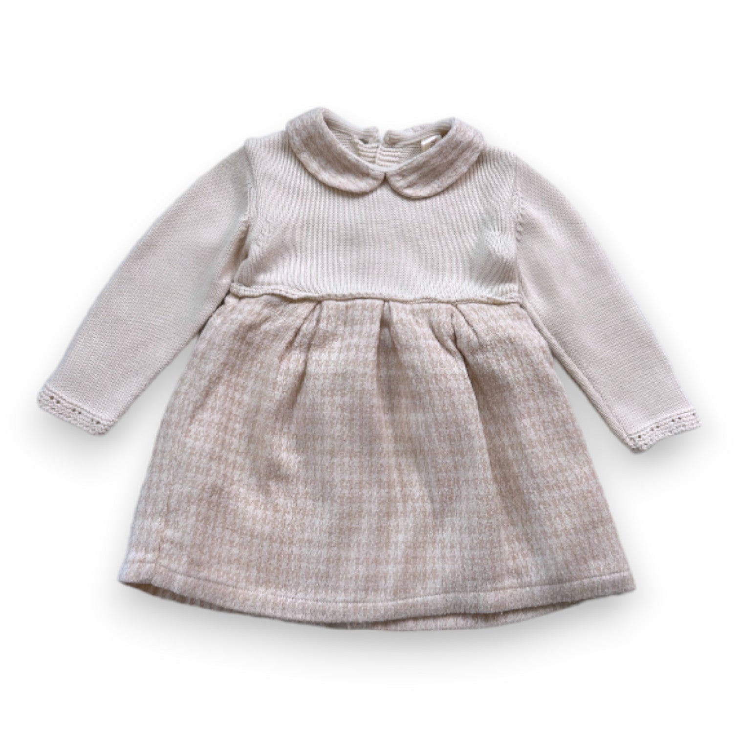 NATUREPURA - Capekleid und Strumpfhose Set in Beige und Rosa - 6 Monate