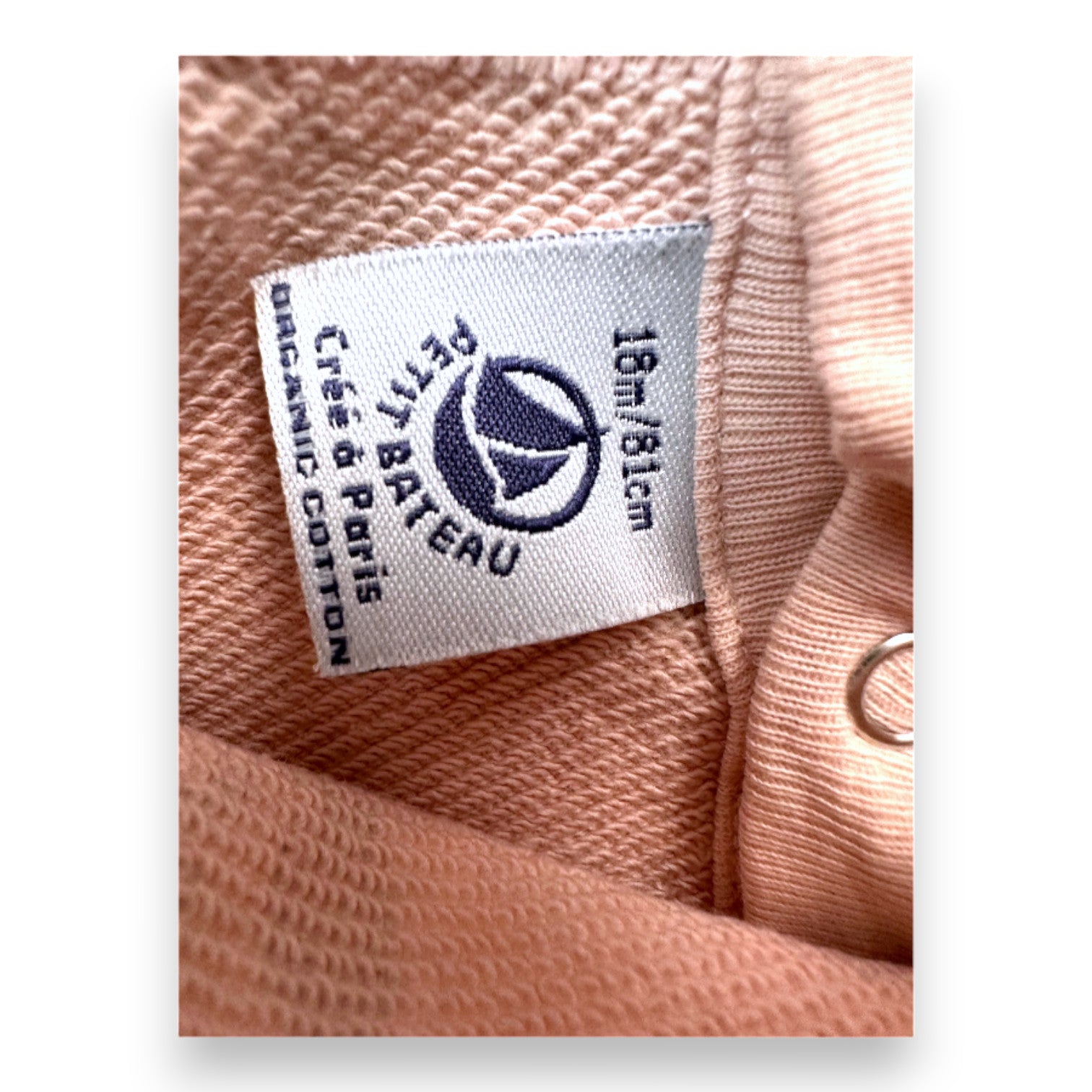 PETIT BATEAU - Rosa geblümtes Sweatshirt - 18 Monate