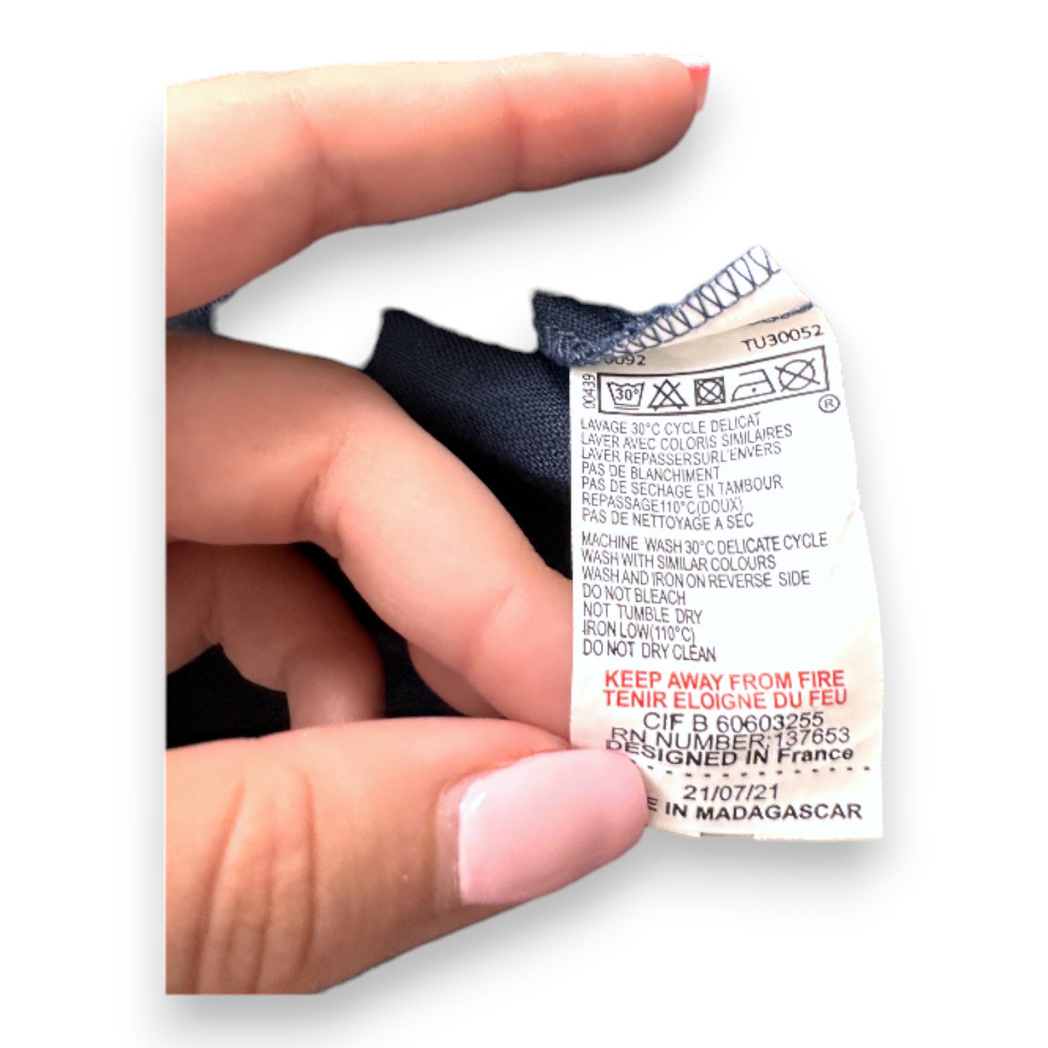 TARTINE &amp; CHOCOLAT - Blue dress with white floral embroidery - 8 years