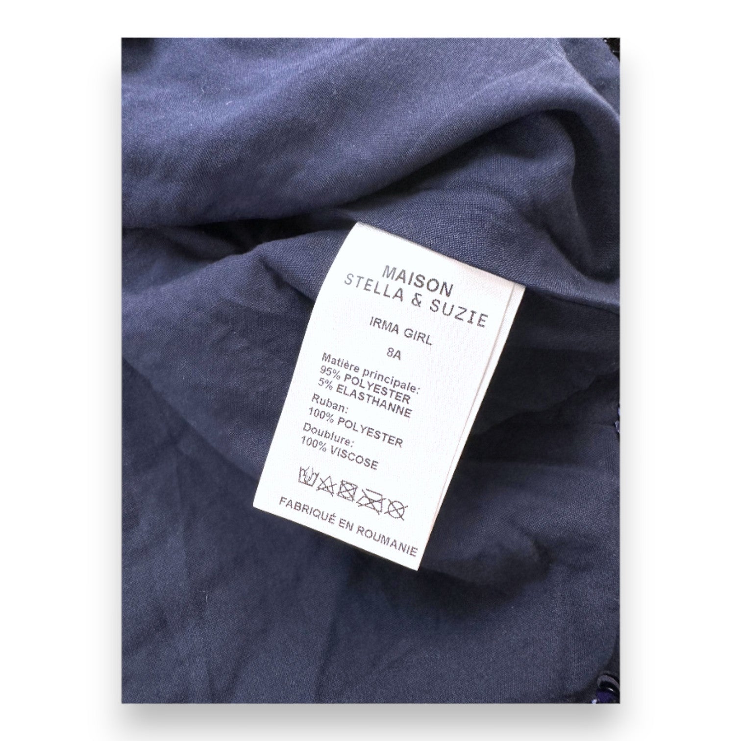 MAISON STELLA ET SUZIE - Marineblaues Paillettenkleid - 8 Jahre