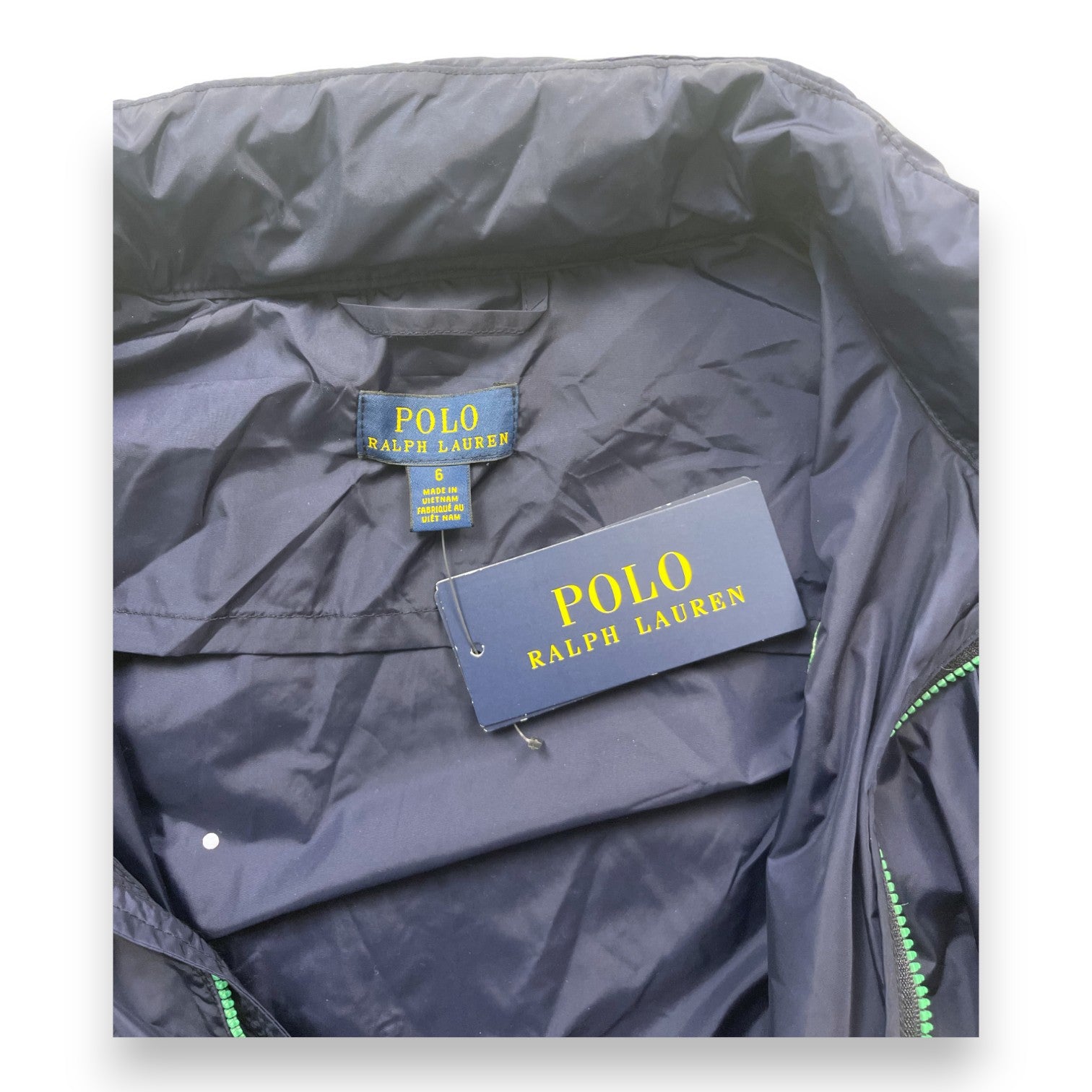 RALPH LAUREN - Navy blue windbreaker jacket - 6 years