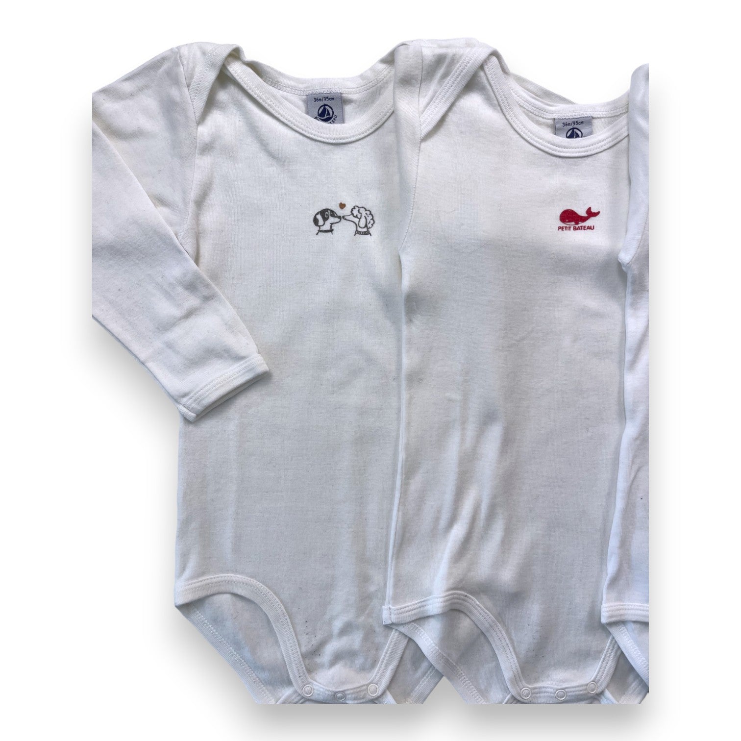 PETIT BATEAU - Set mit 4 weißen Bodys - 3 Jahre