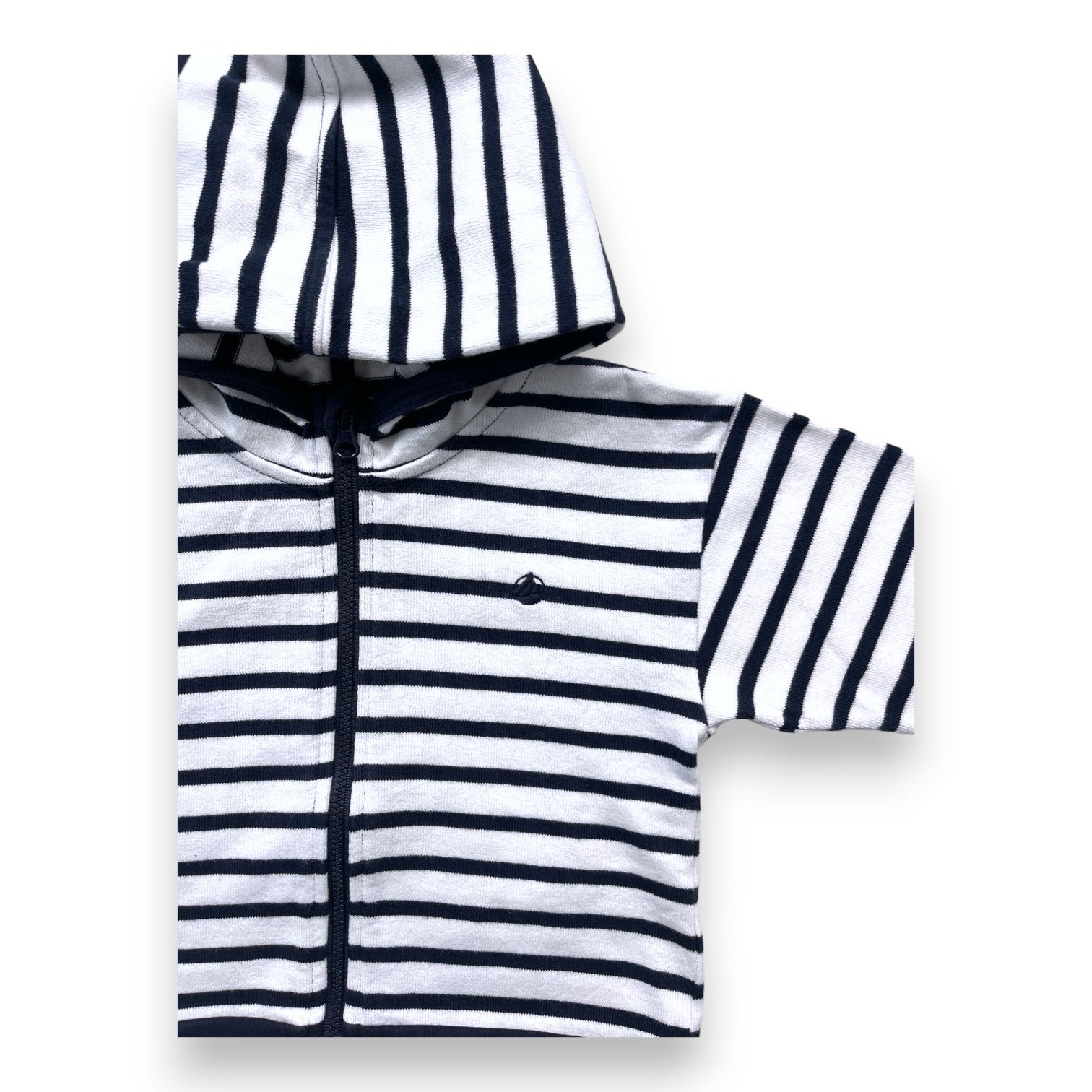 PETIT BATEAU - Gestreifter Hoodie - 2 Jahre