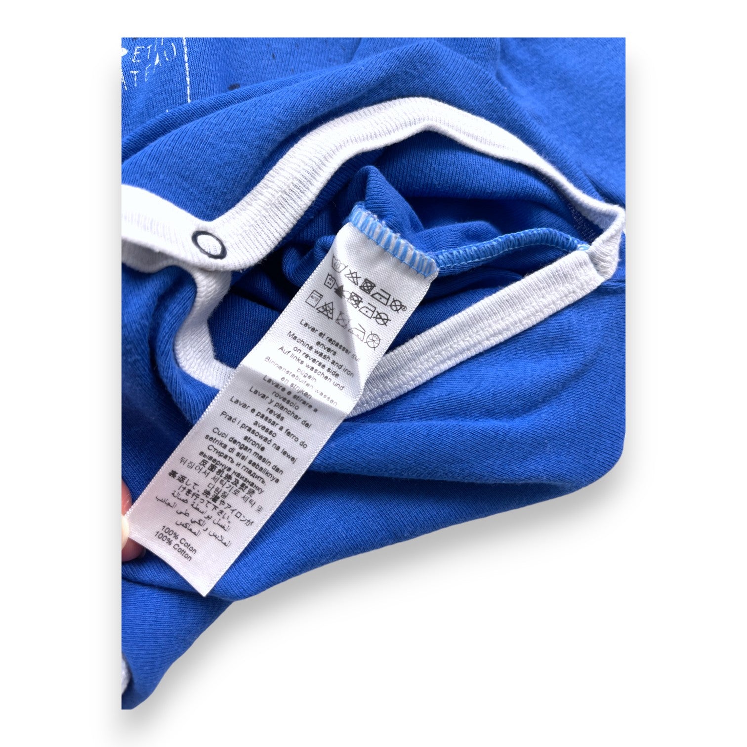 PETIT BATEAU - Body bleu - 2 ans