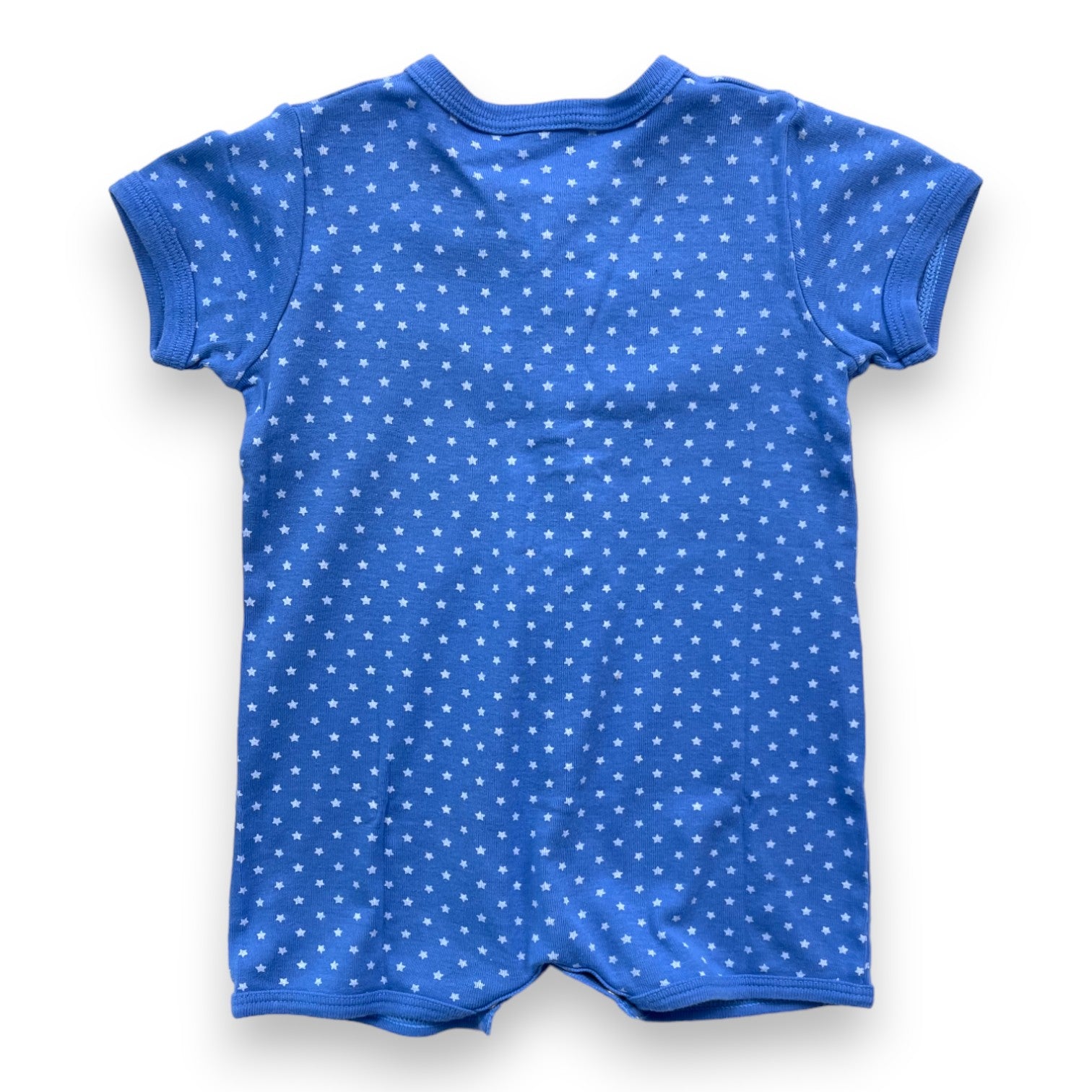 PETIT BATEAU - Kurzer Jumpsuit mit blauen Sternen - 12 Monate