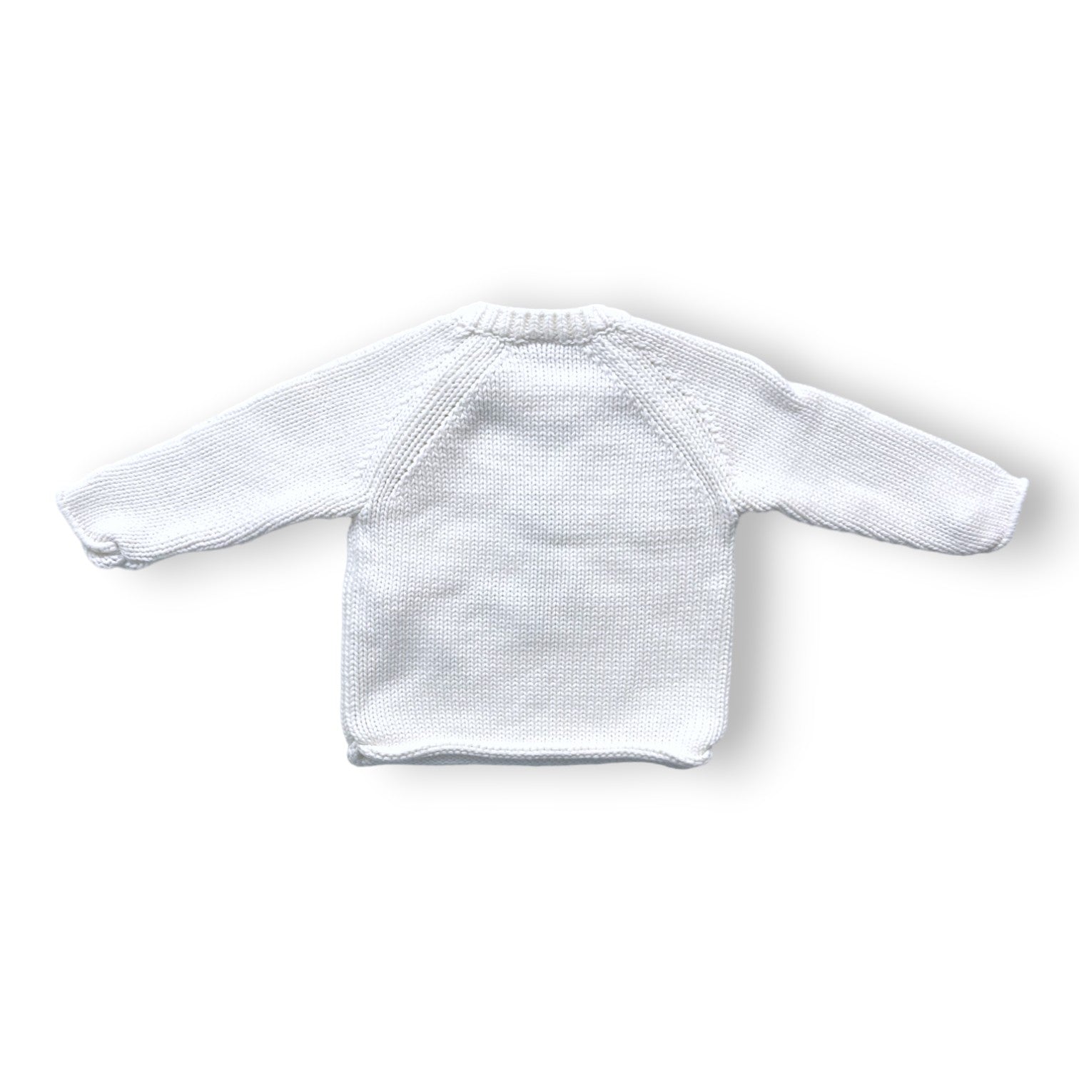 PETIT BATEAU - Cream sweater with anchor pattern - 12 months