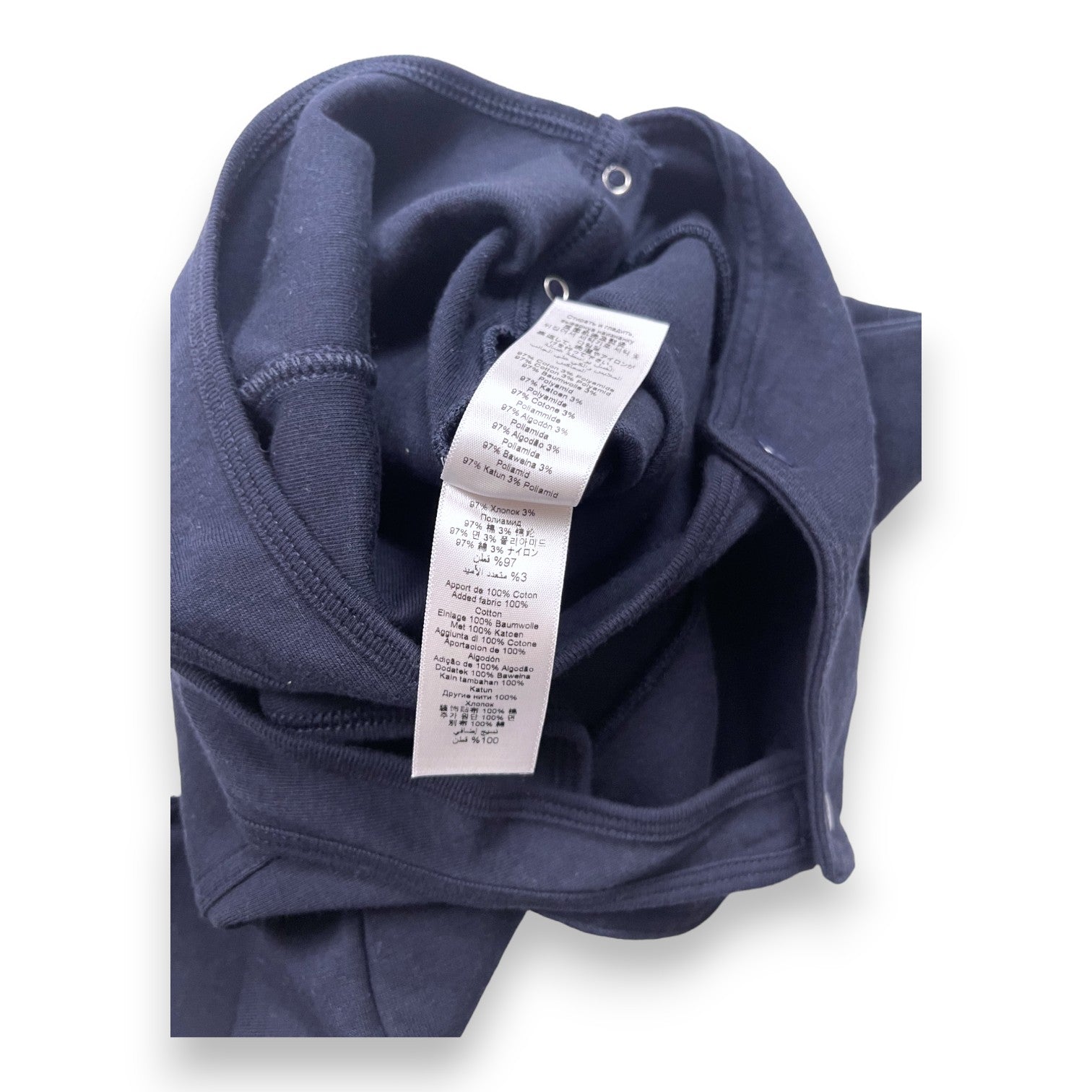 PETIT BATEAU - Marineblauer Fleece-Overall - 2 Jahre