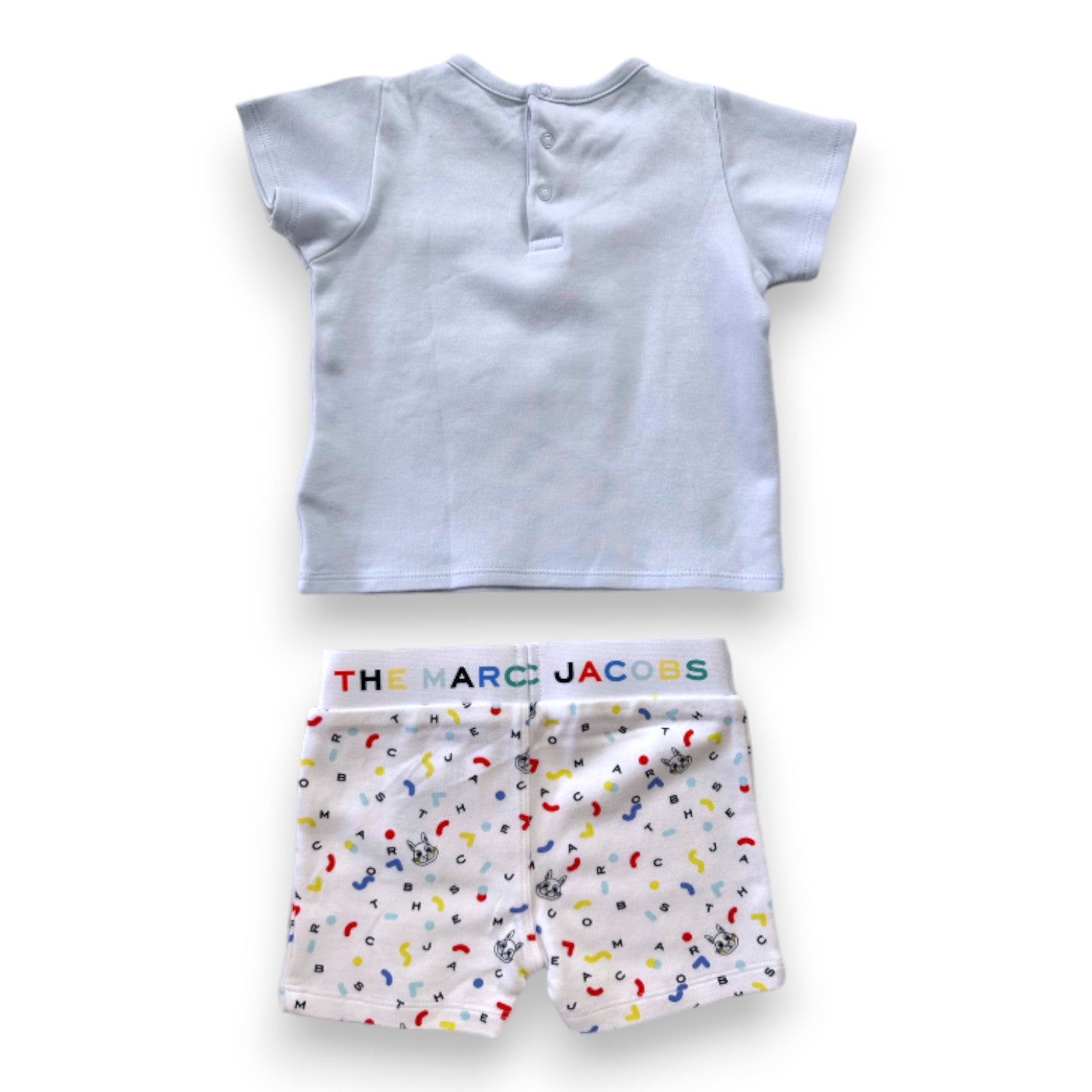 MARC JACOBS - Blue and white shorts and t-shirt pajama set - 6 months