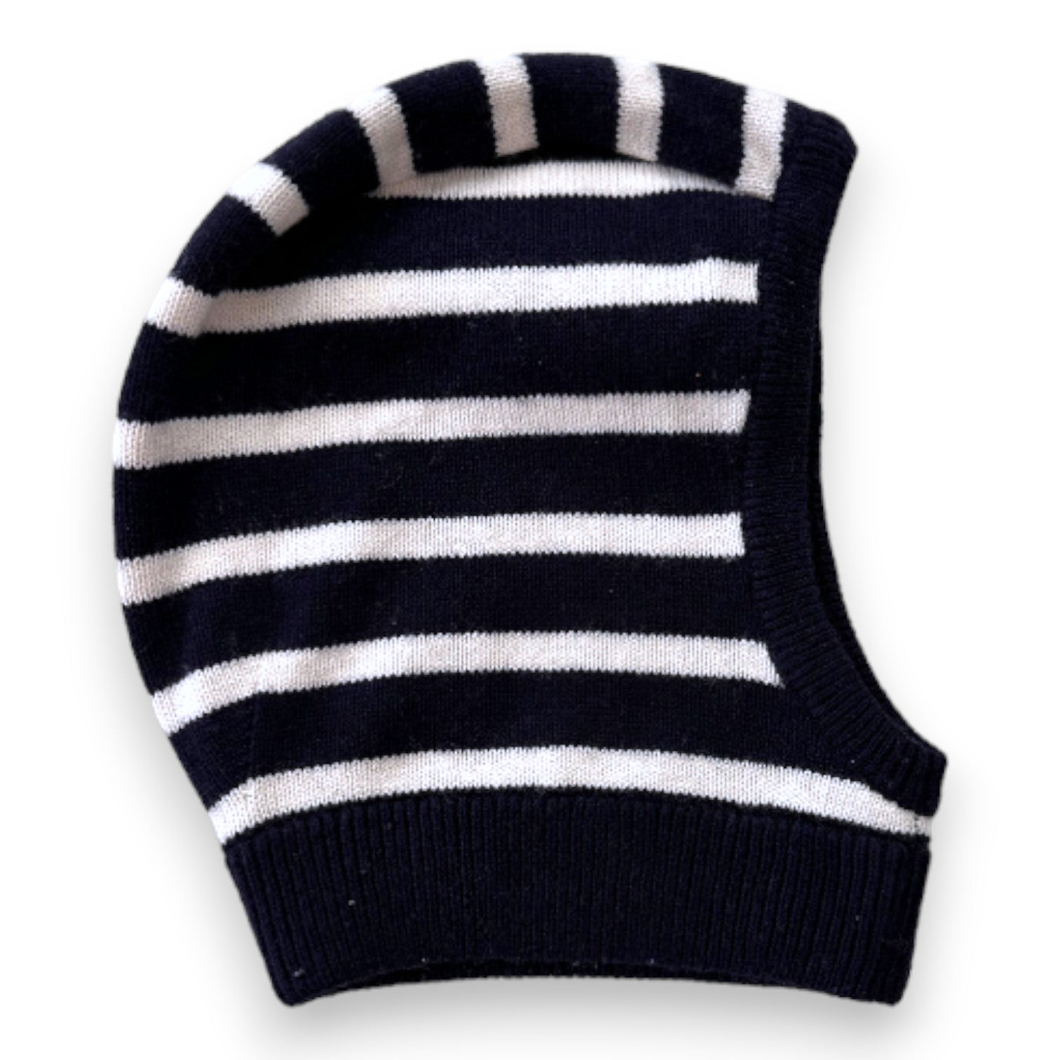 PETIT BATEAU - Blau-weiß gestreifte Sturmhaube - 6 Monate