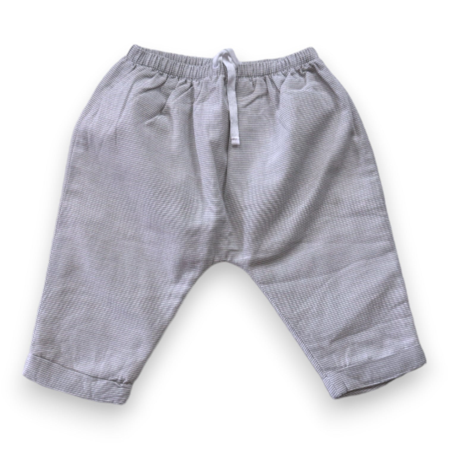 CYRILLUS - Grey and white striped sarouel pants - 6 months