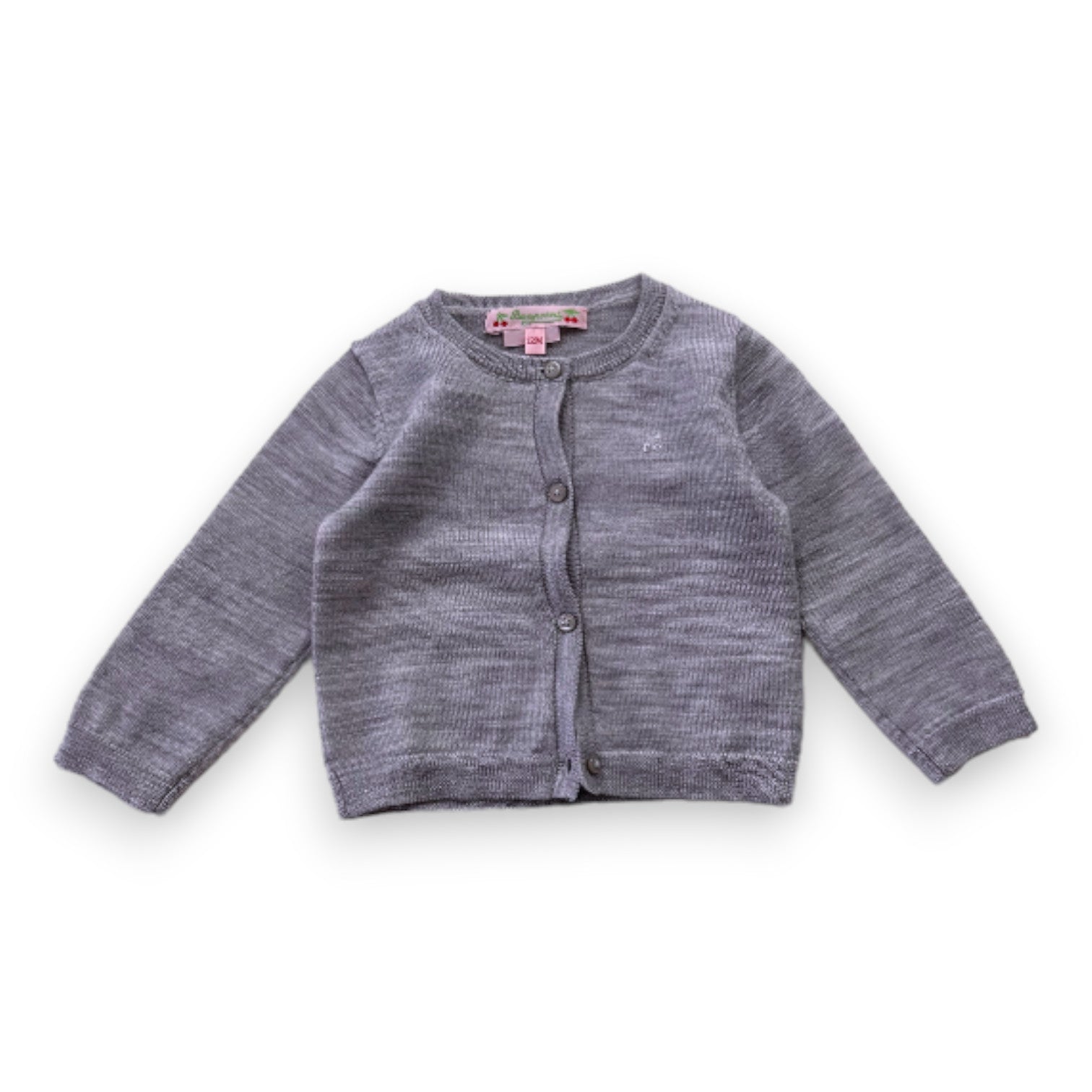 BONPOINT - Grey wool cardigan - 12 months