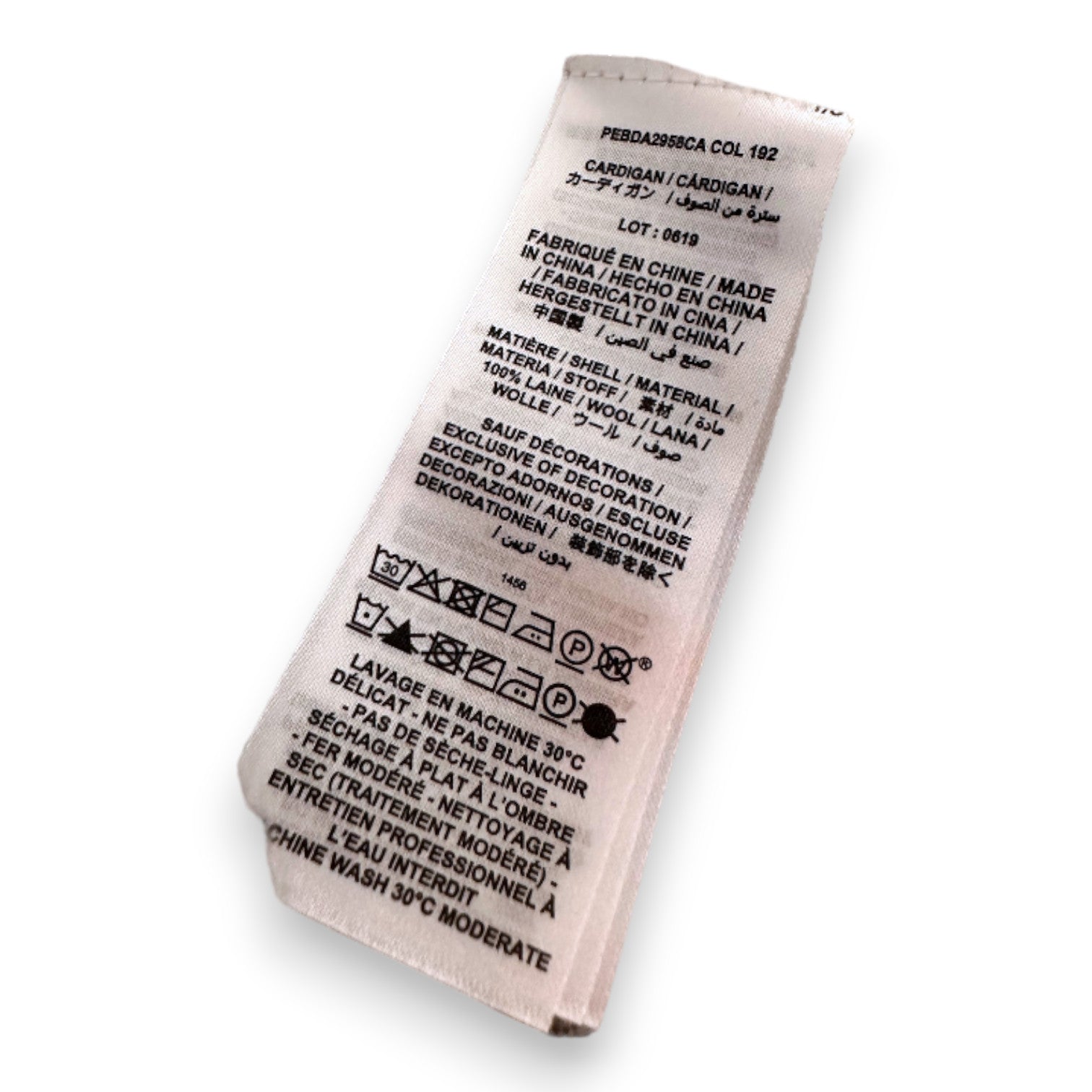 BONPOINT - Graue Wollstrickjacke - 12 Monate