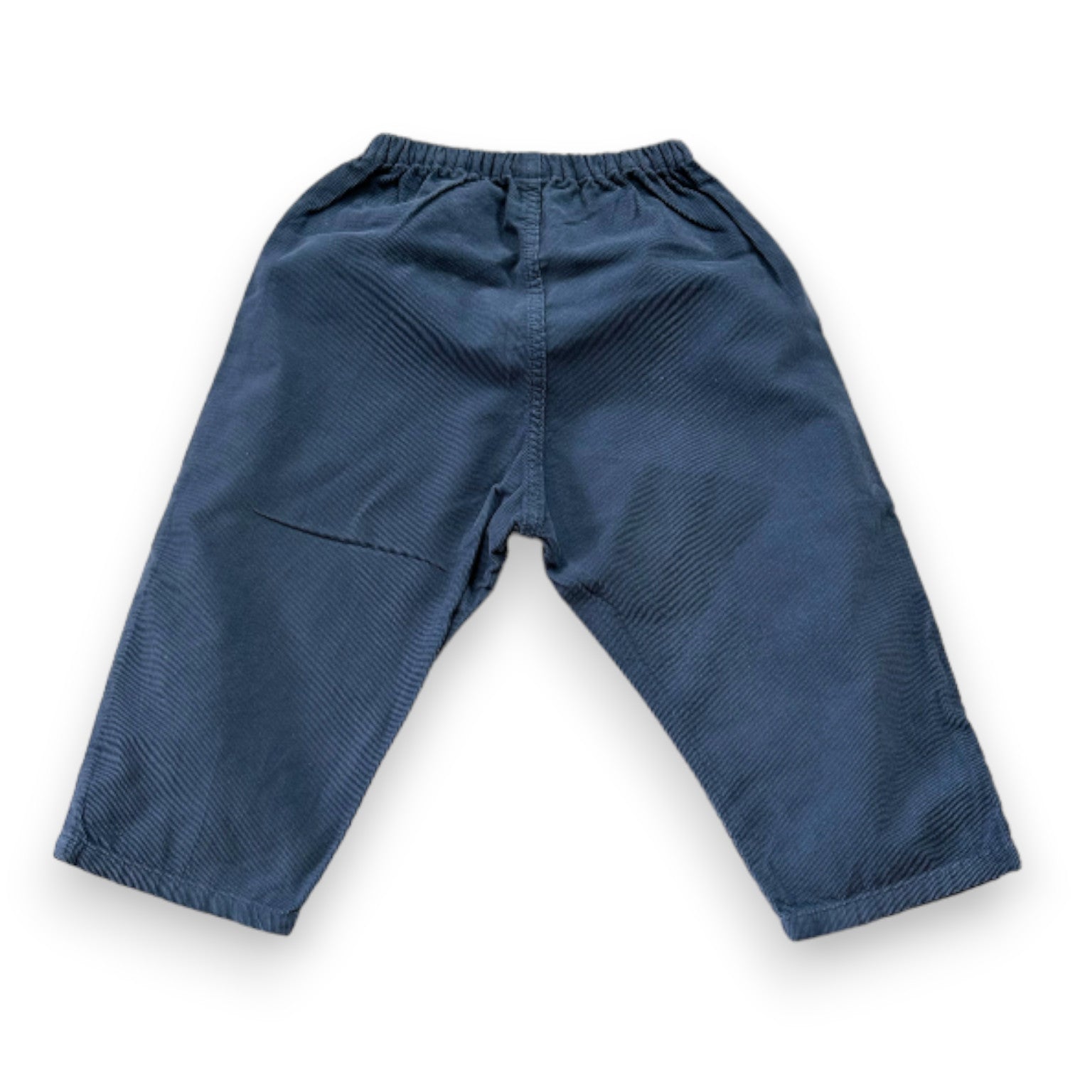 PETIT BATEAU - pantalon large bleu effet velours - 2 ans