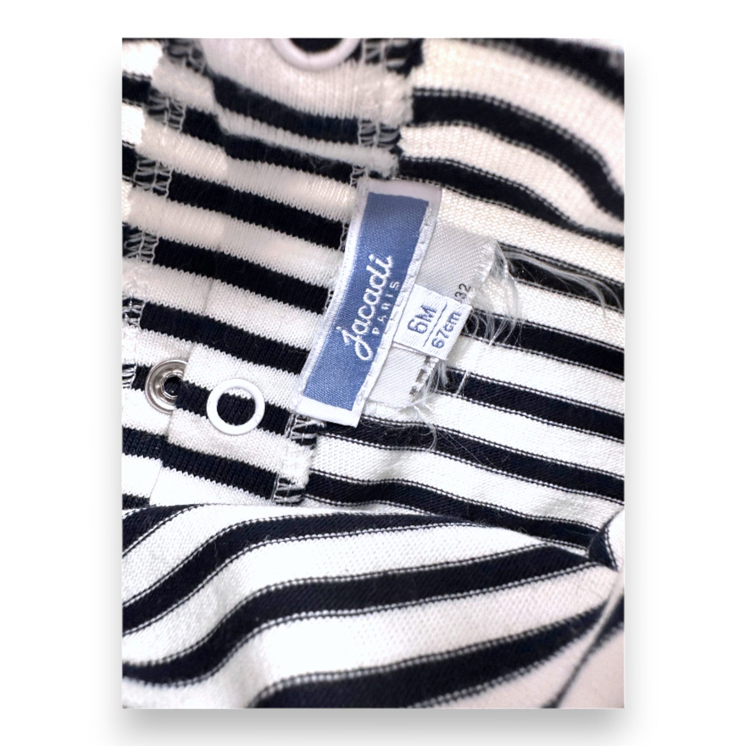 JACADI - Blue and white striped pajamas - 6 months
