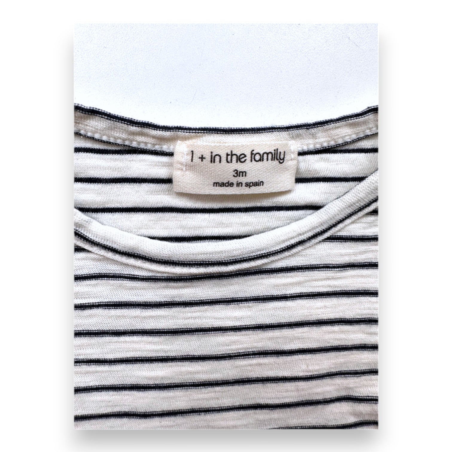 1 + IN THE FAMILY - Blue and white striped Marcel - 3 months