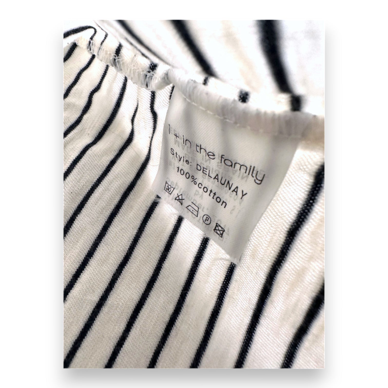 1 + IN THE FAMILY - Blue and white striped Marcel - 3 months