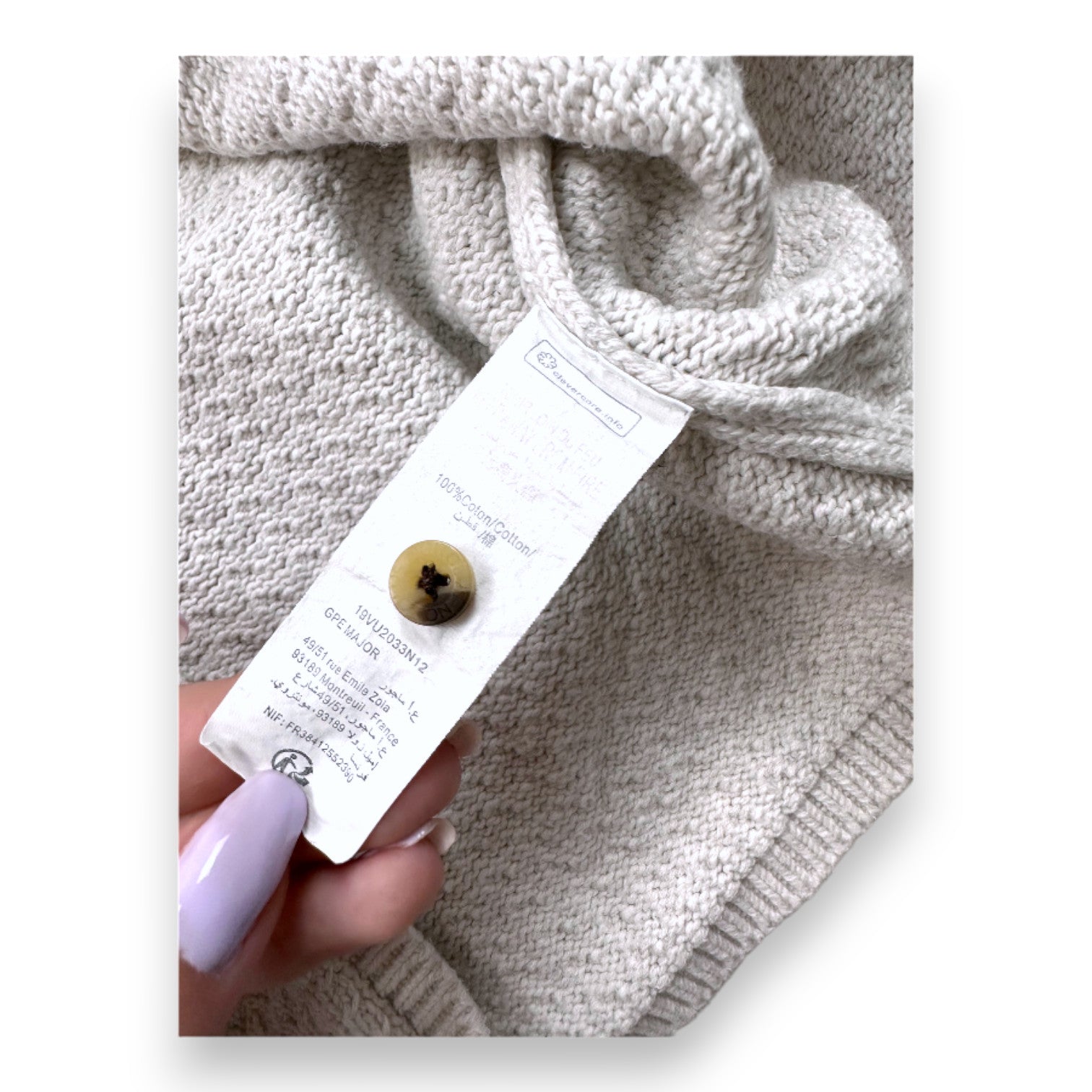 Natalys - White knit-effect cardigan - 2 years