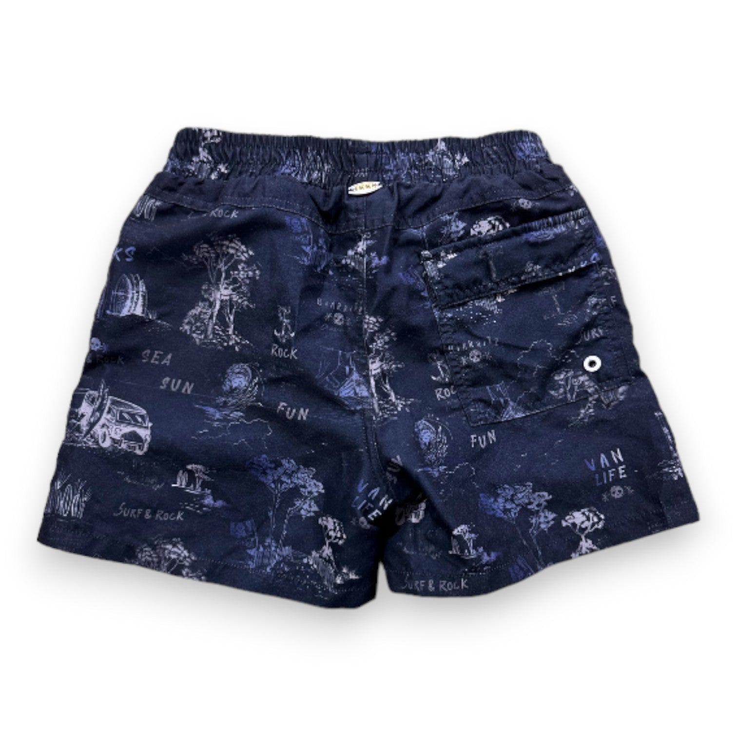 IKKS - Blue swim shorts with prints - 6 years