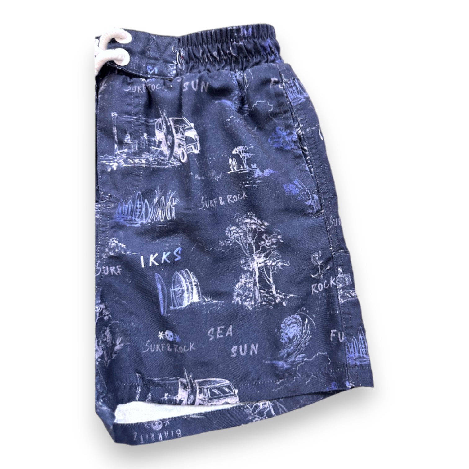 IKKS - Blue swim shorts with prints - 6 years