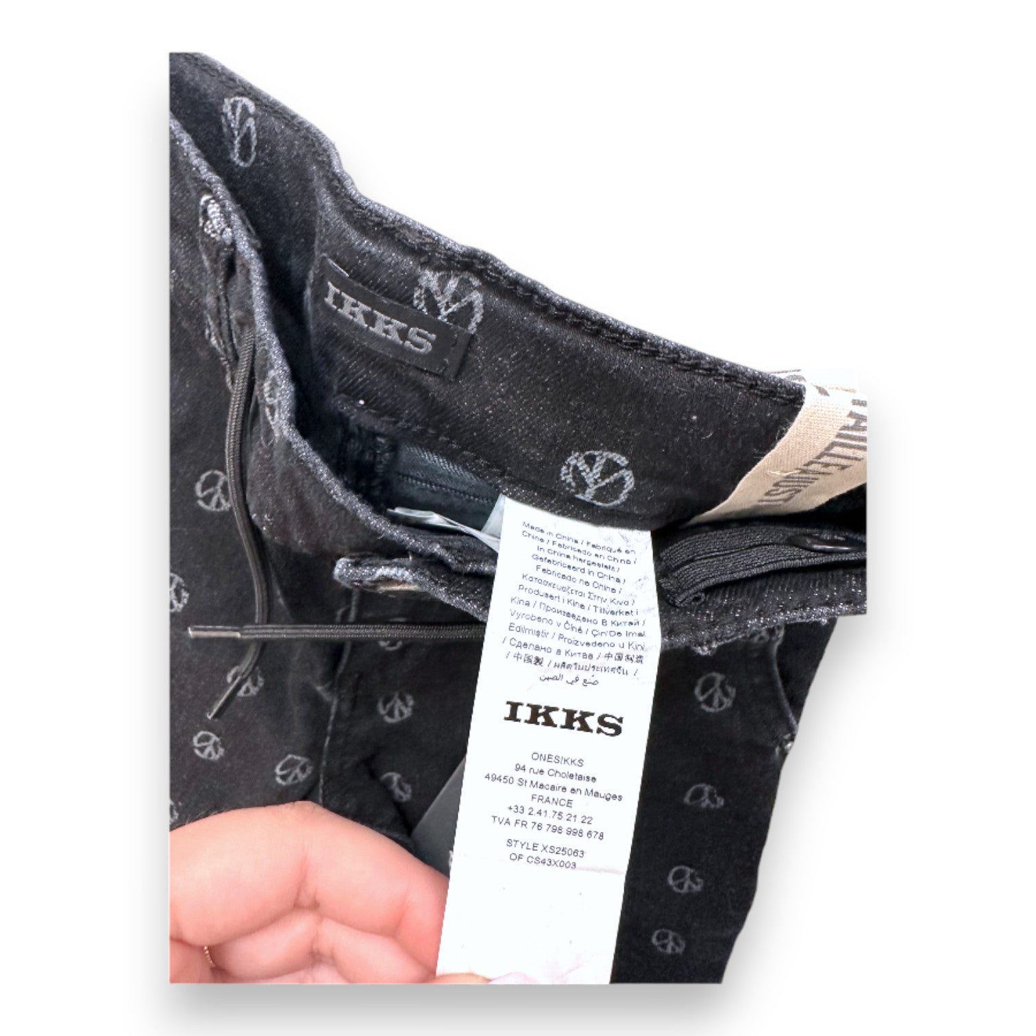 IKKS - Black denim shorts with new prints - 5 years