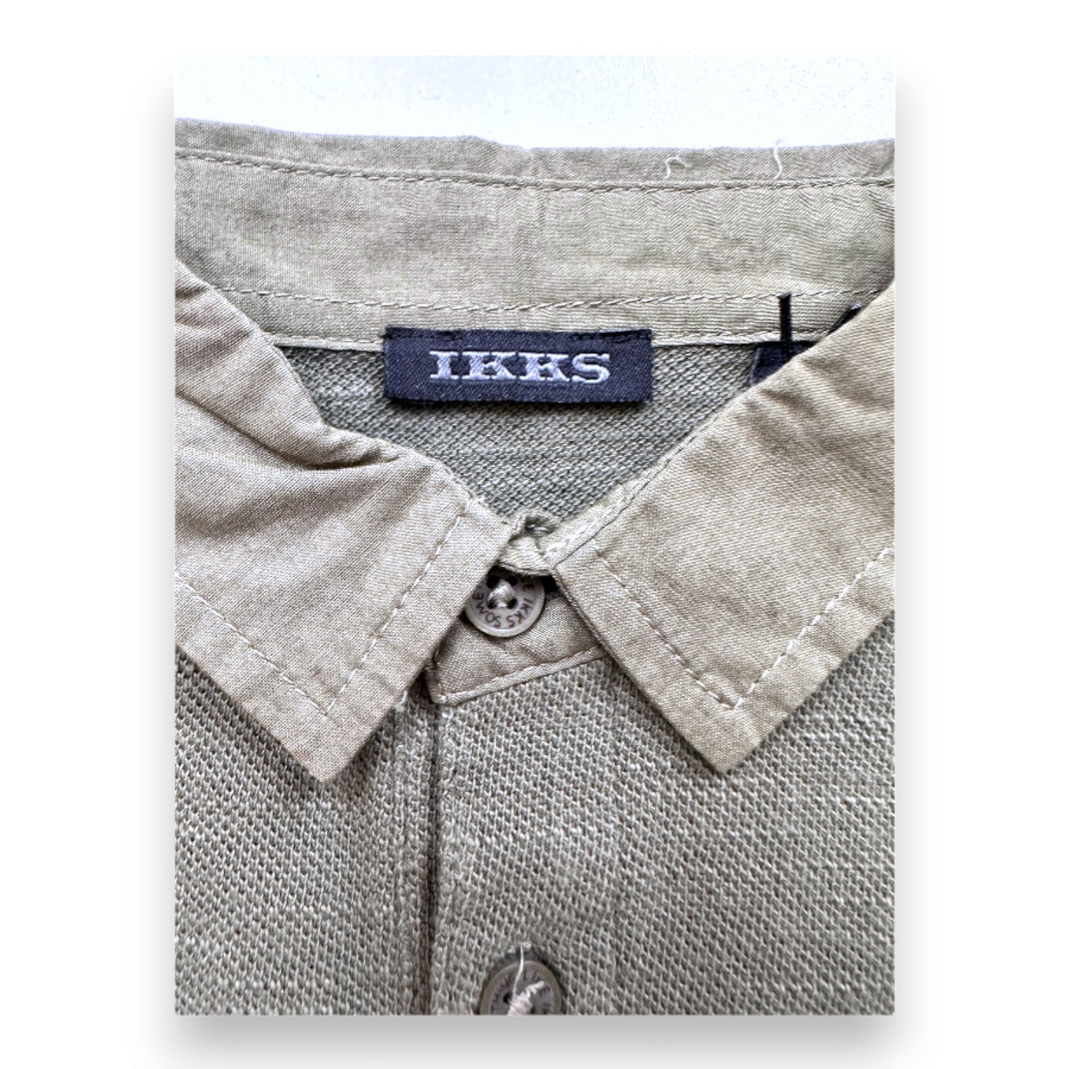 IKKS - New green and gray long-sleeved polo shirt - 5 years